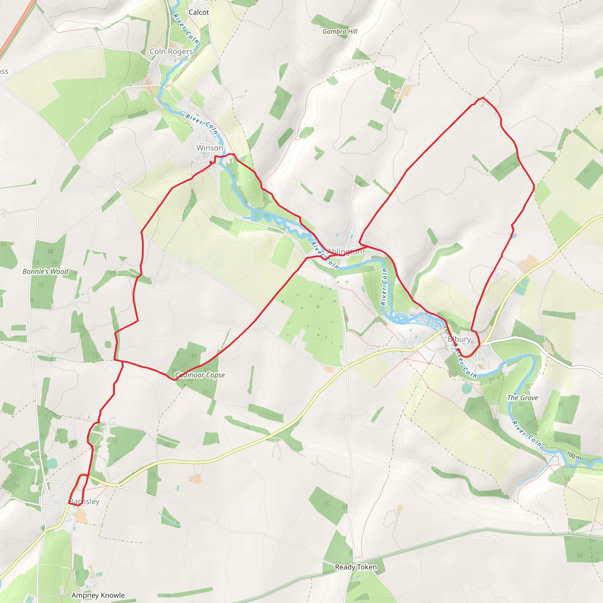 Barnsley Park from Bibury mobile static map