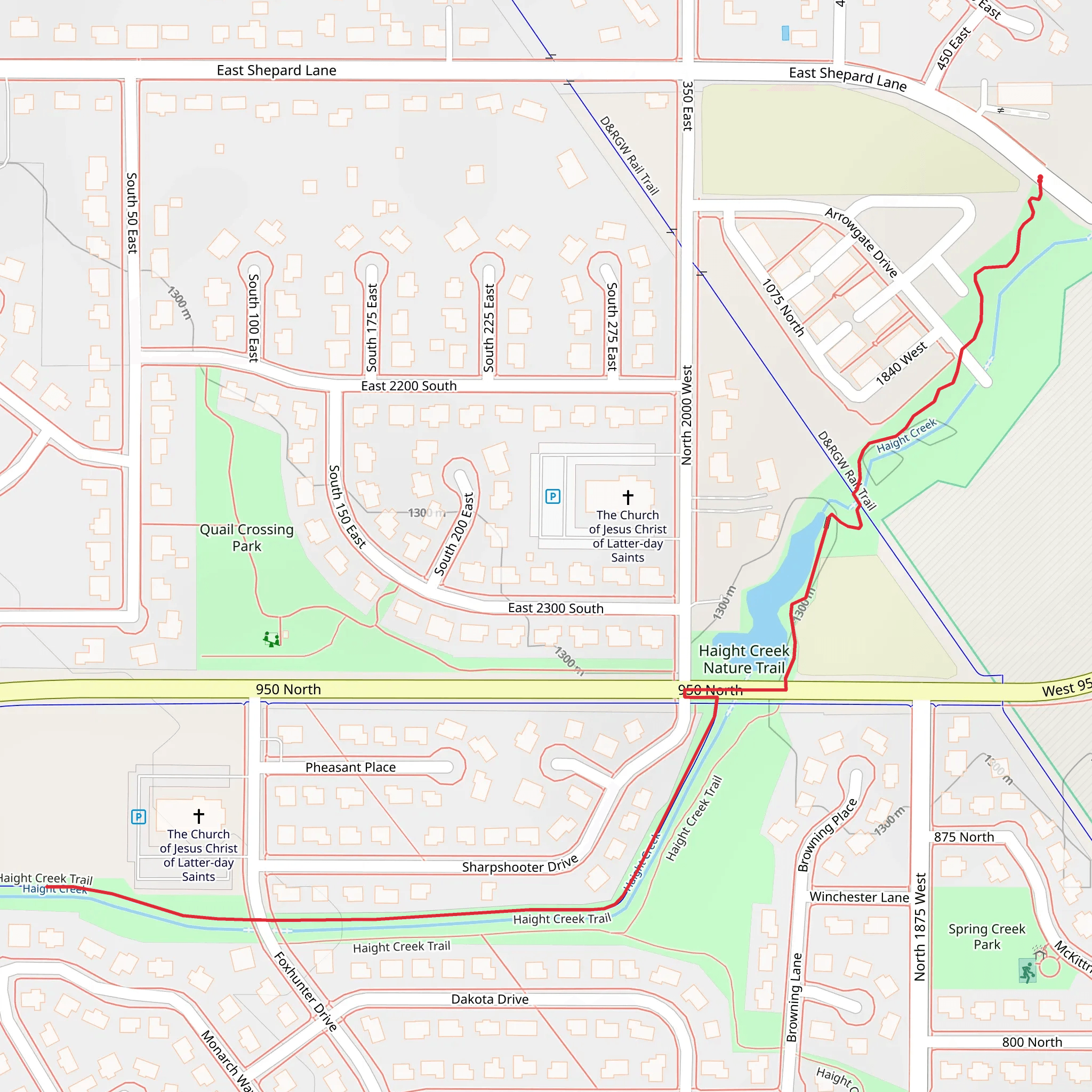 Haight Creek Trail mobile static map