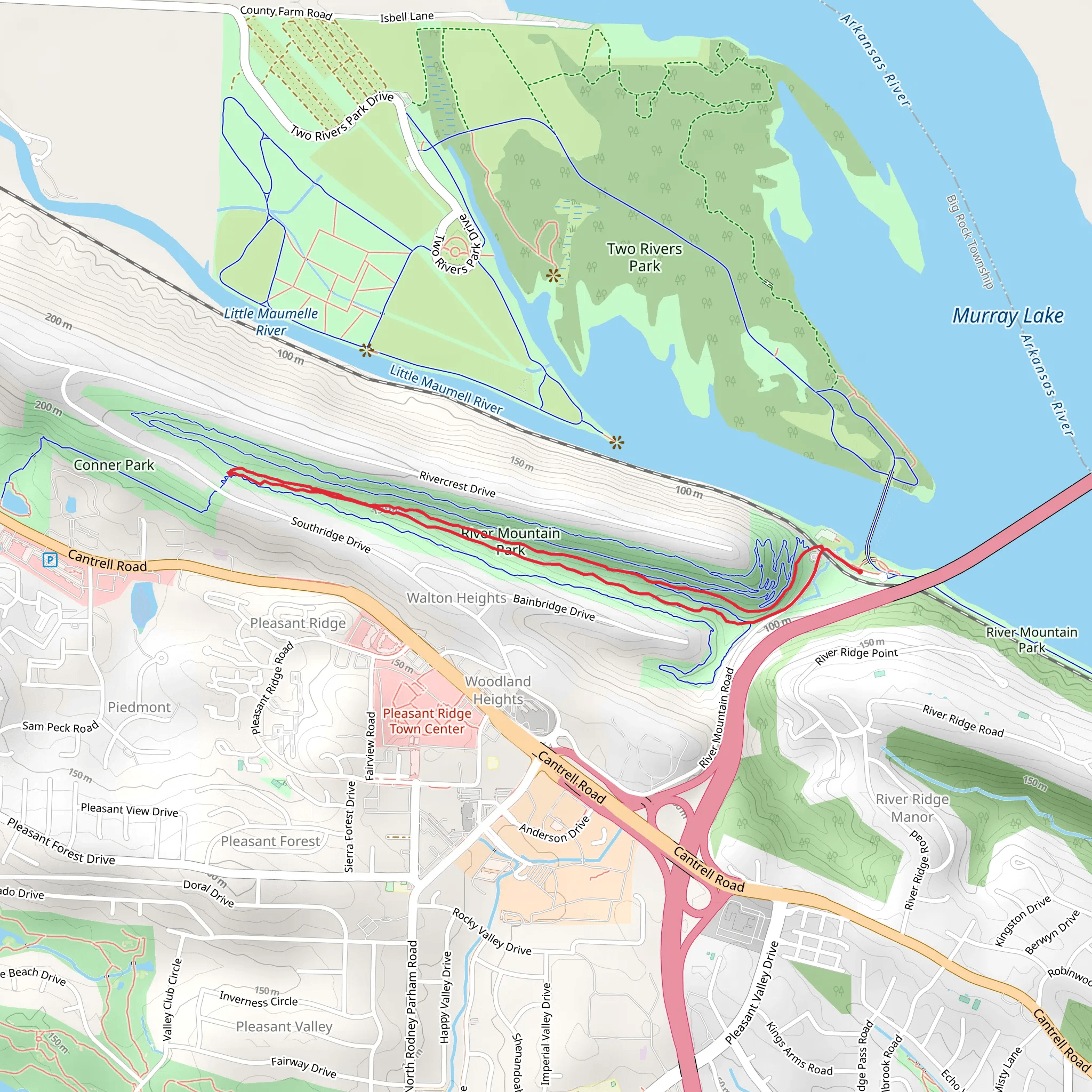 Main Current and River Mountain Park Trail mobile static map