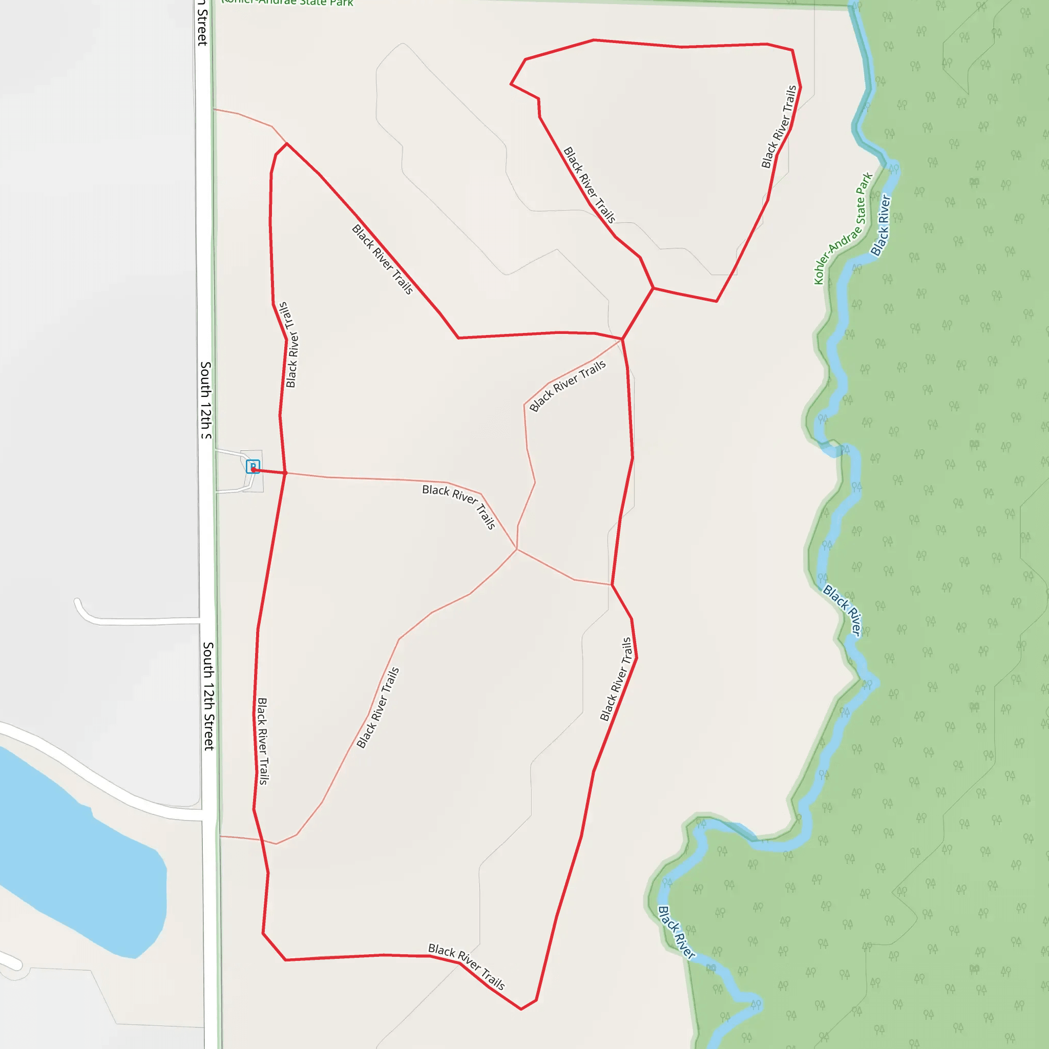 Black River Loop Trails mobile static map