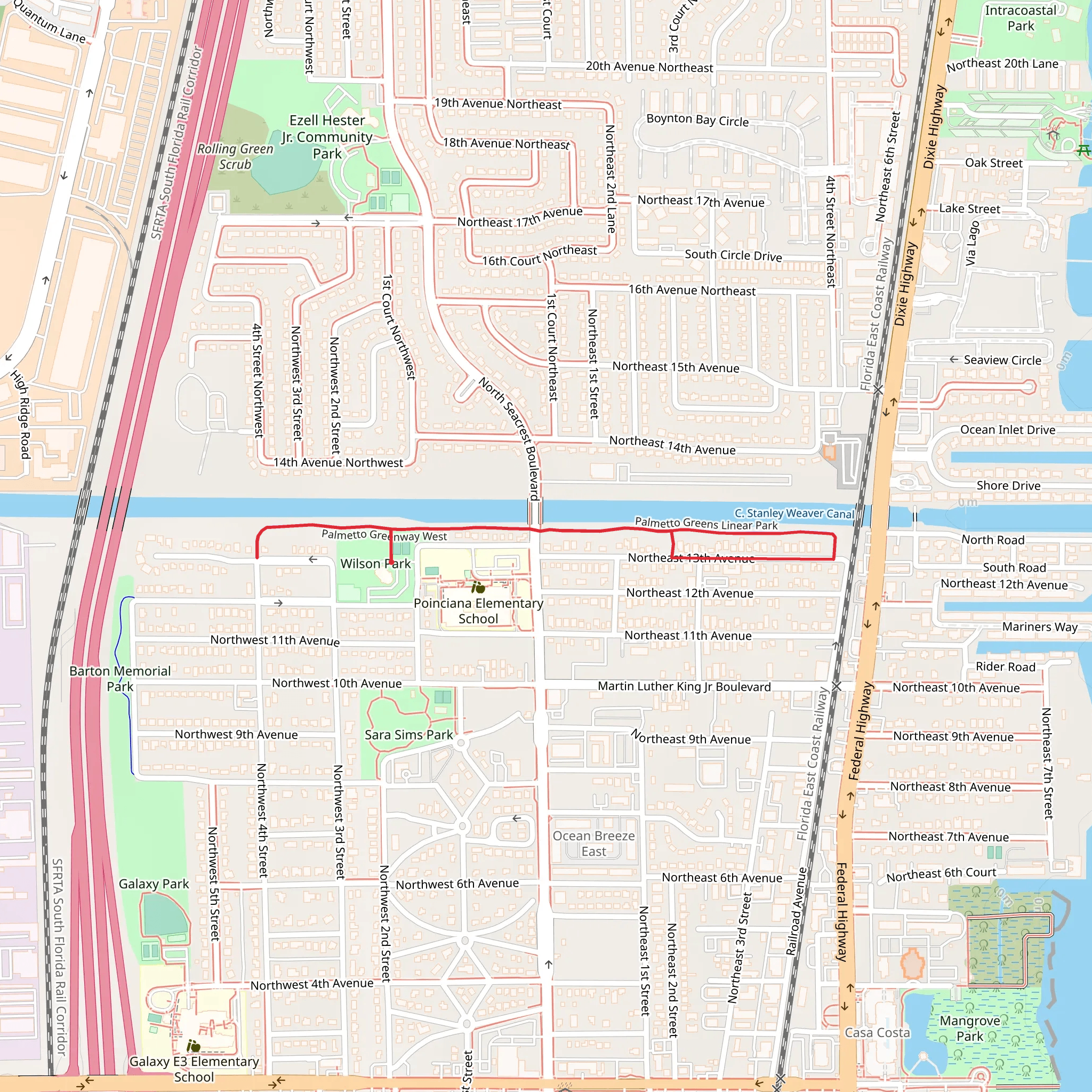 Palmetto Greenway West - Wilson Park mobile static map