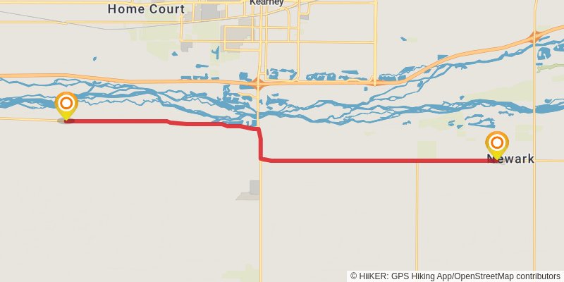 American Discovery Trail North Route stage 186 Map