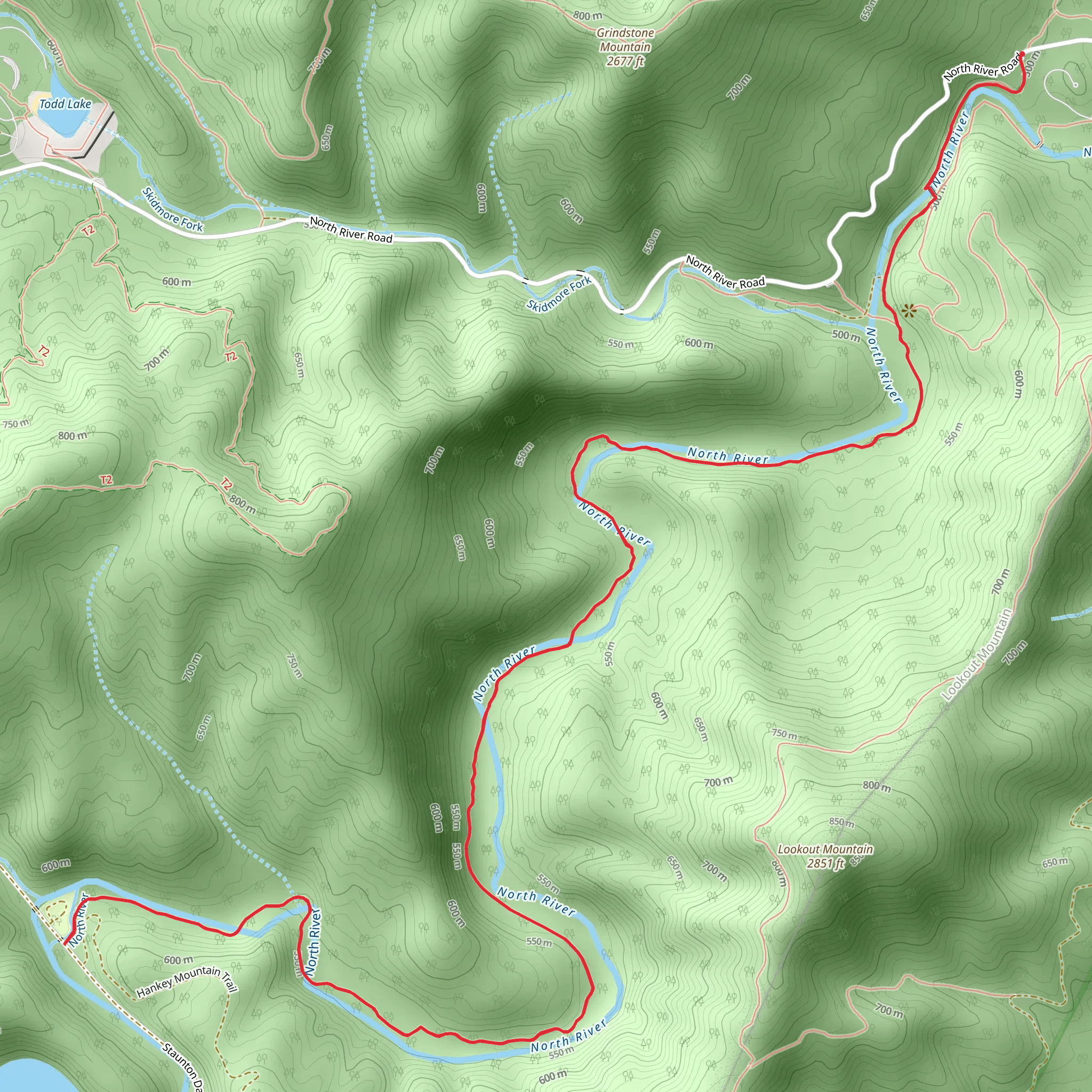 North River Gorge Trail mobile static map