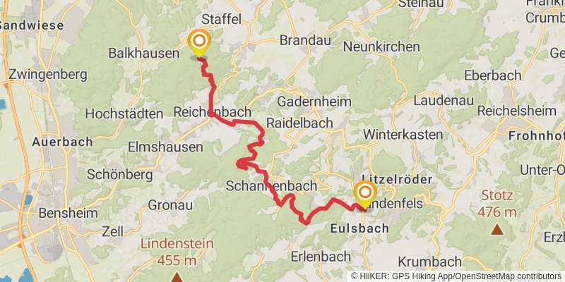 Nibelungensteig stage 2 Map