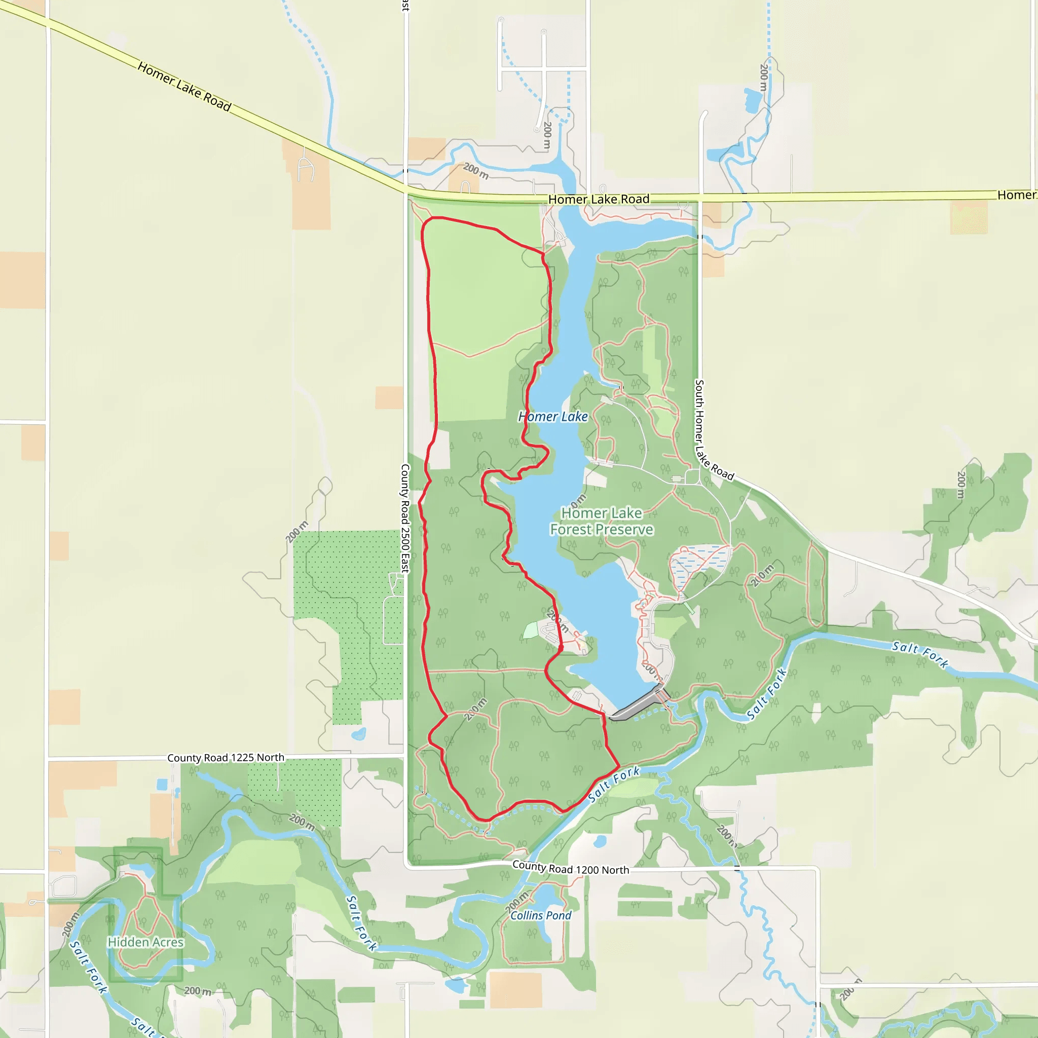 West Lake Loop Trail mobile static map