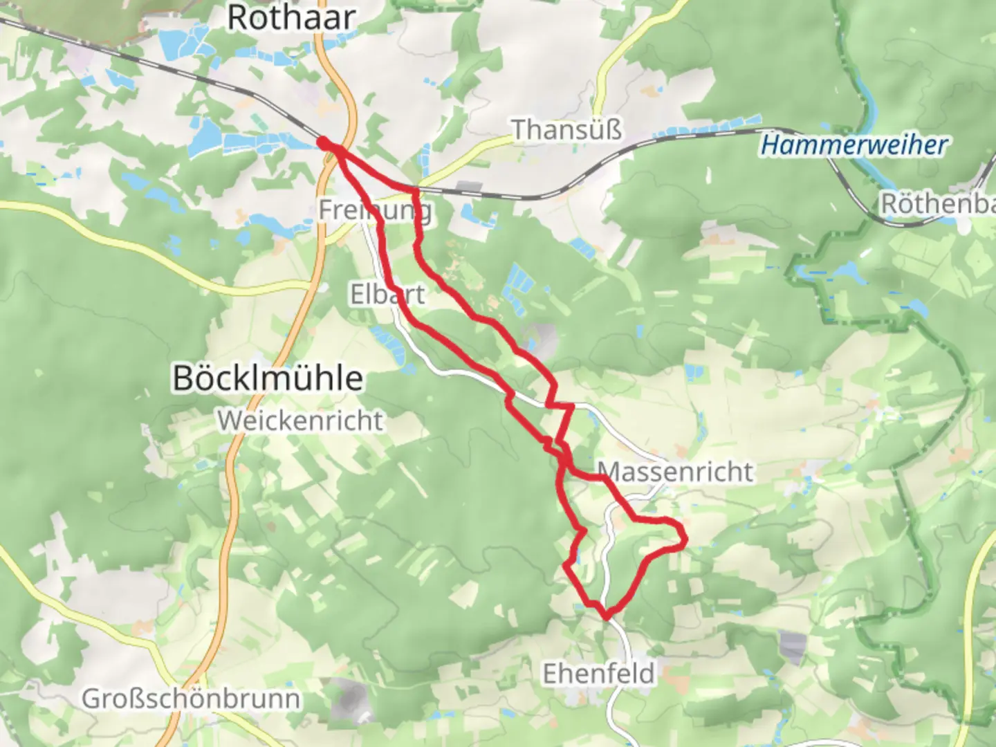 An image depicting the trail Bleierzweg and Muehlstein Loop and its surrounding area.
