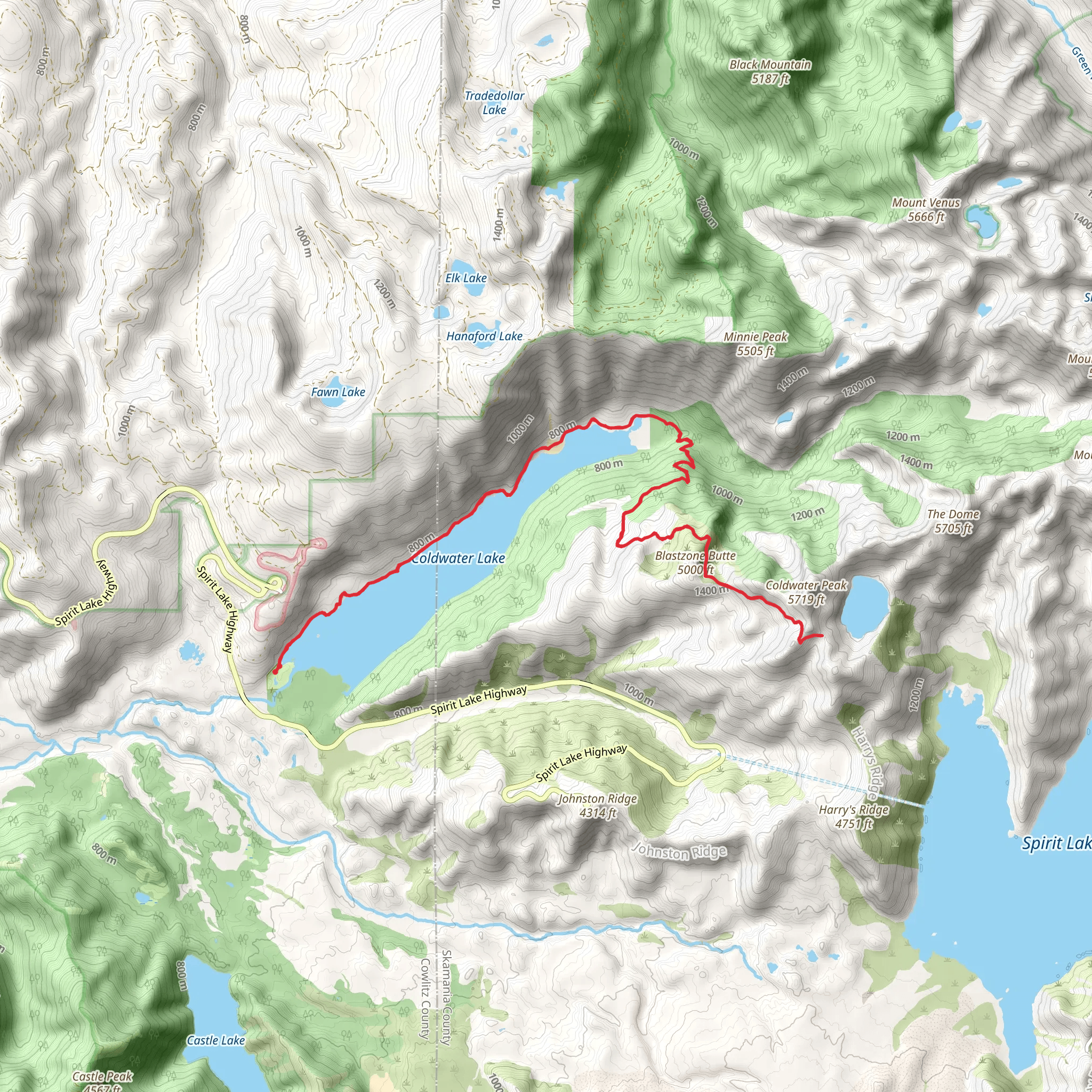 Coldwater Trail mobile static map