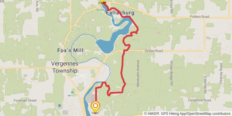 North Country Trail - Michigan Southeast stage 34 Map