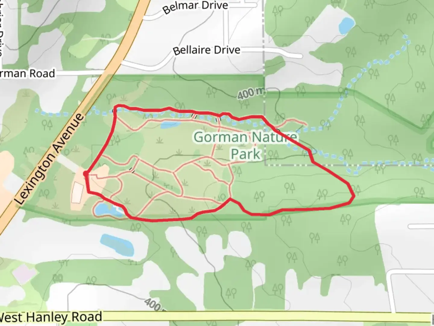 An image depicting the trail Lexington Avenue Loop - East and its surrounding area.