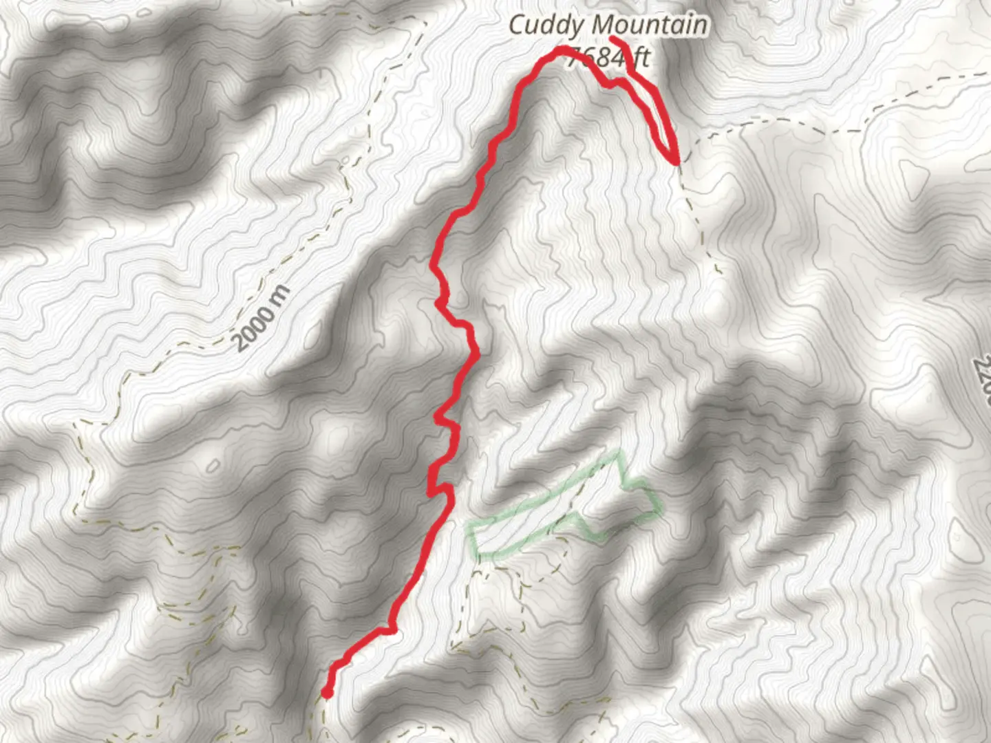 An image depicting the trail Cuddy Mountain via East Brownlee Creek and its surrounding area.