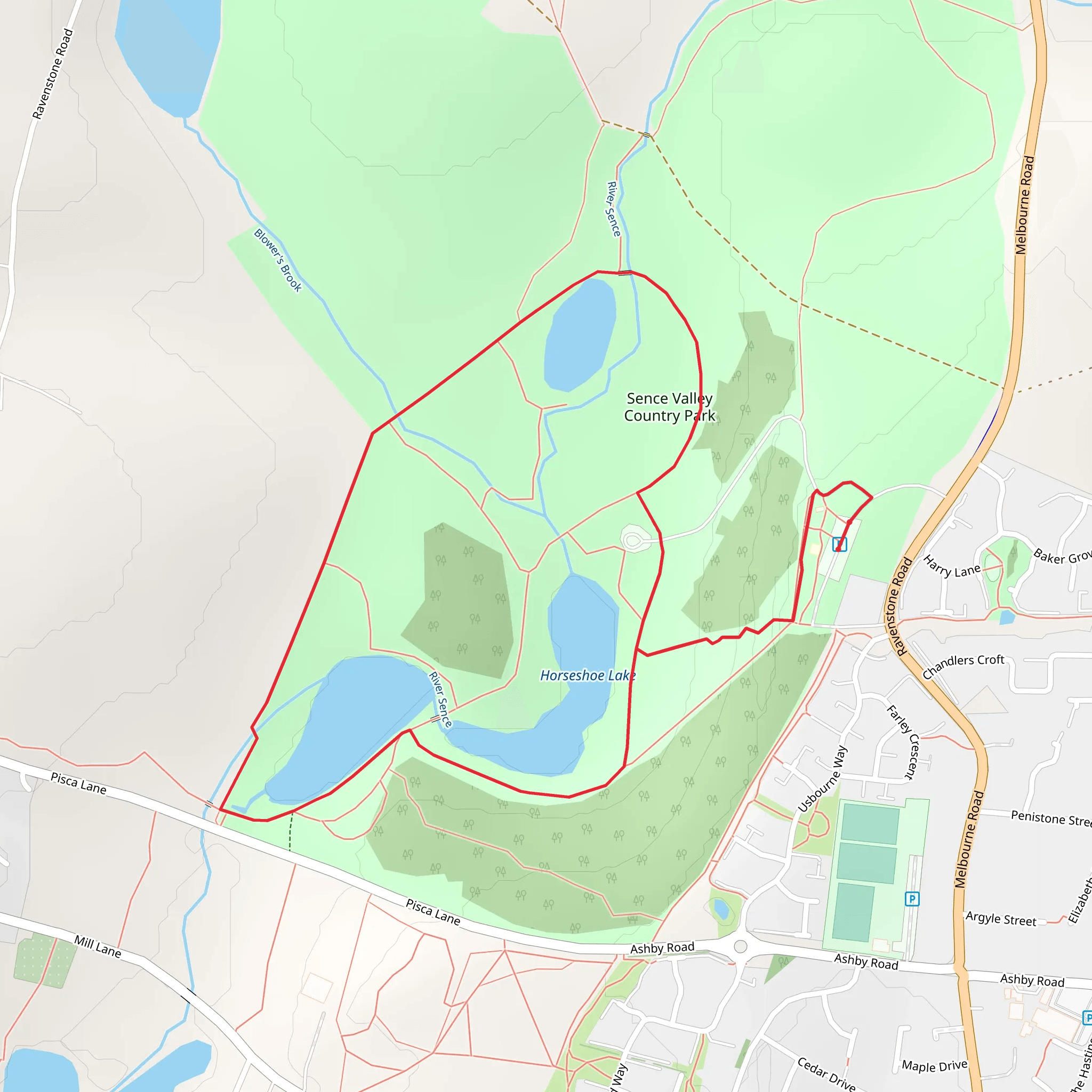 Sence Valley Forest Park Loop mobile static map