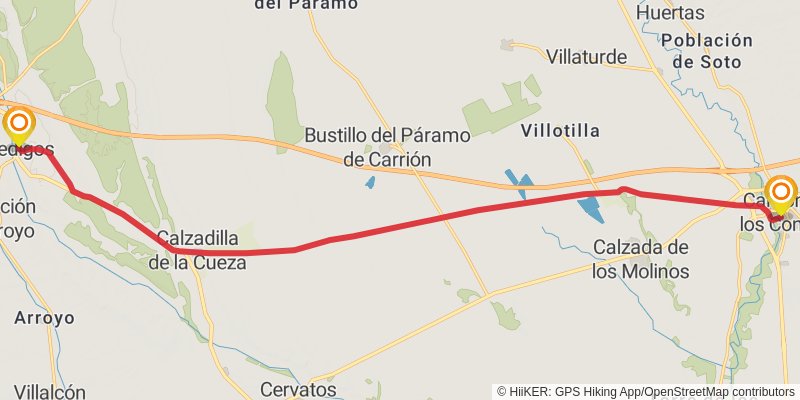 Camino Aragones stage 22 Map