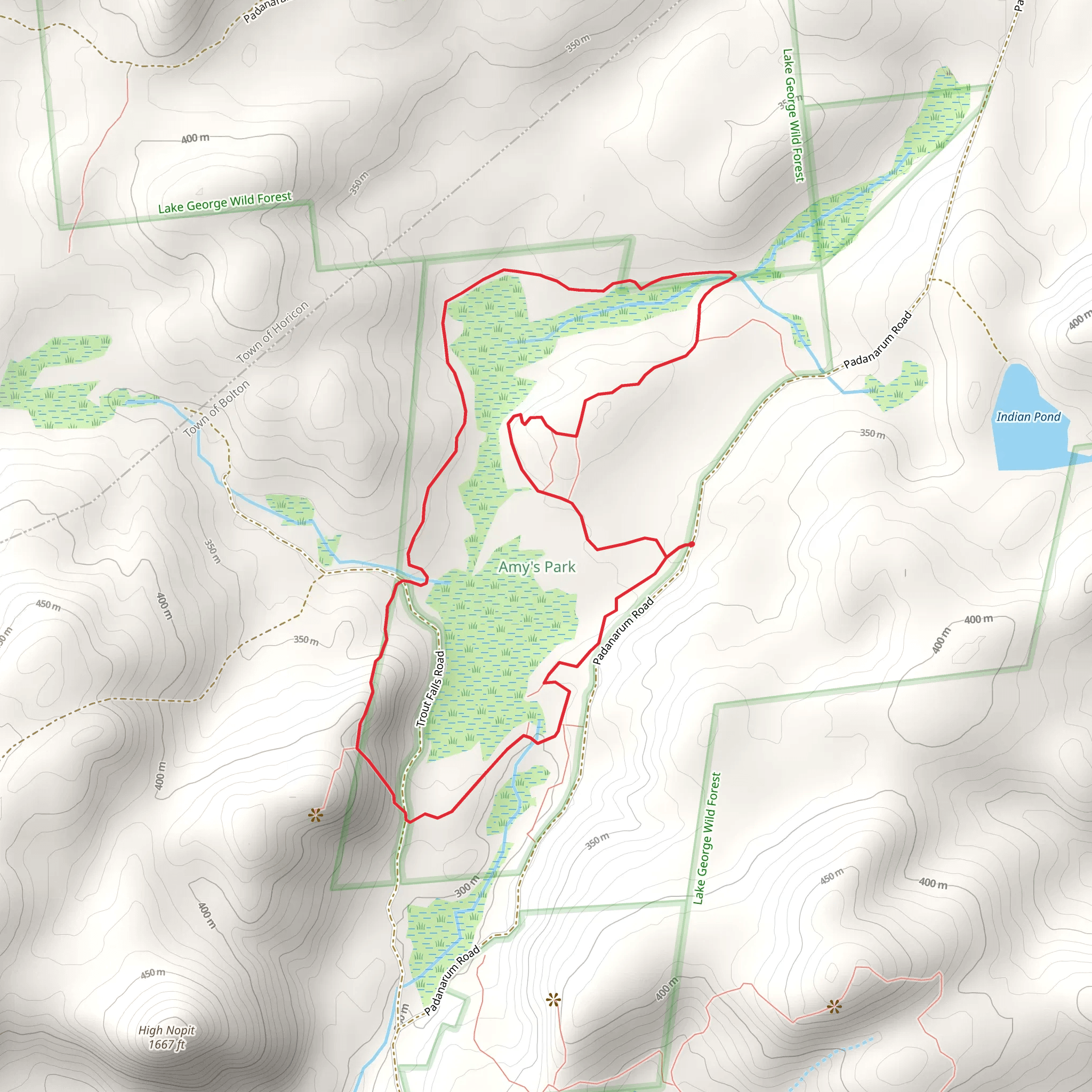 Red Trail North and Yellow Trail Loop via Padanarum Road mobile static map