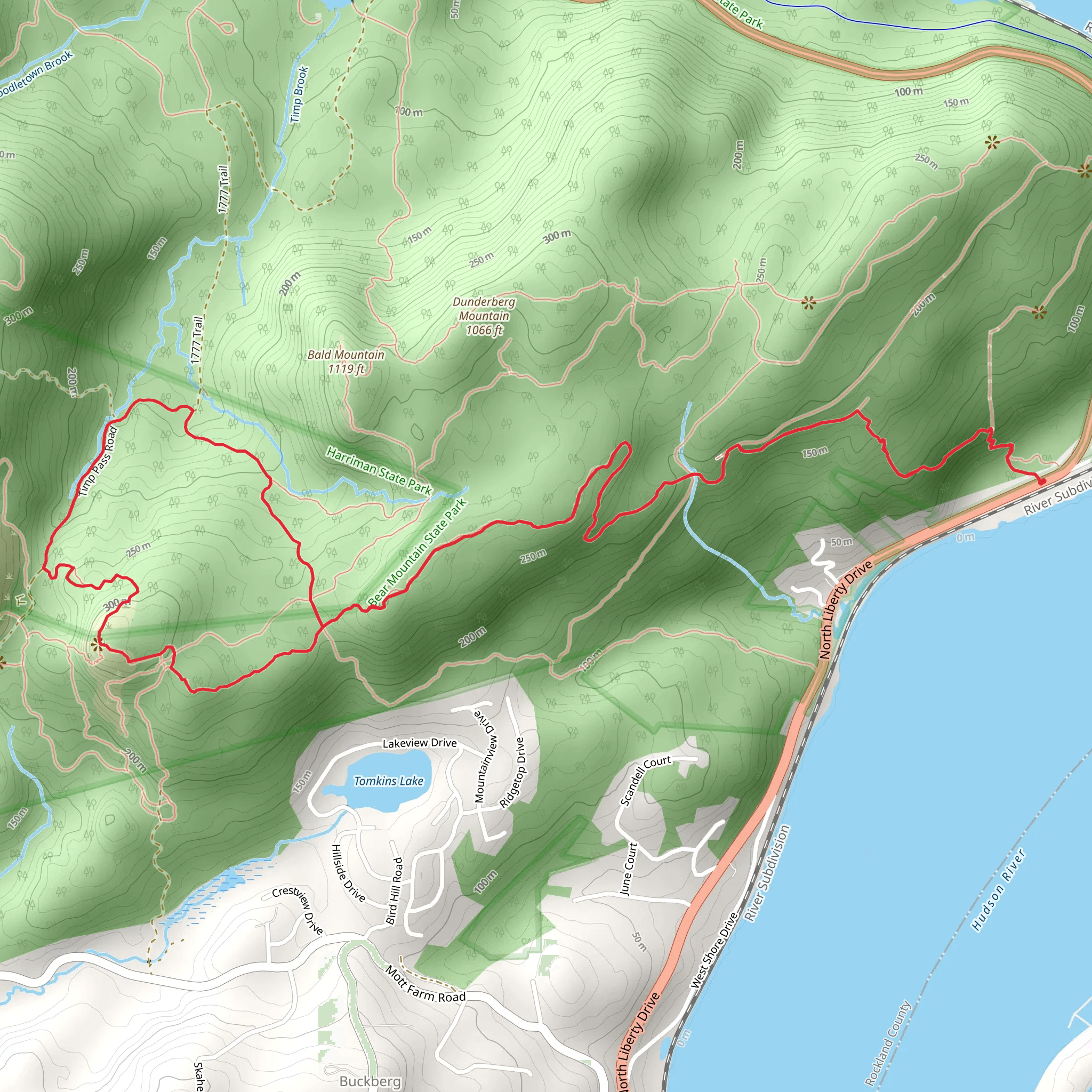 The Timp via Timp Torne Trail mobile static map