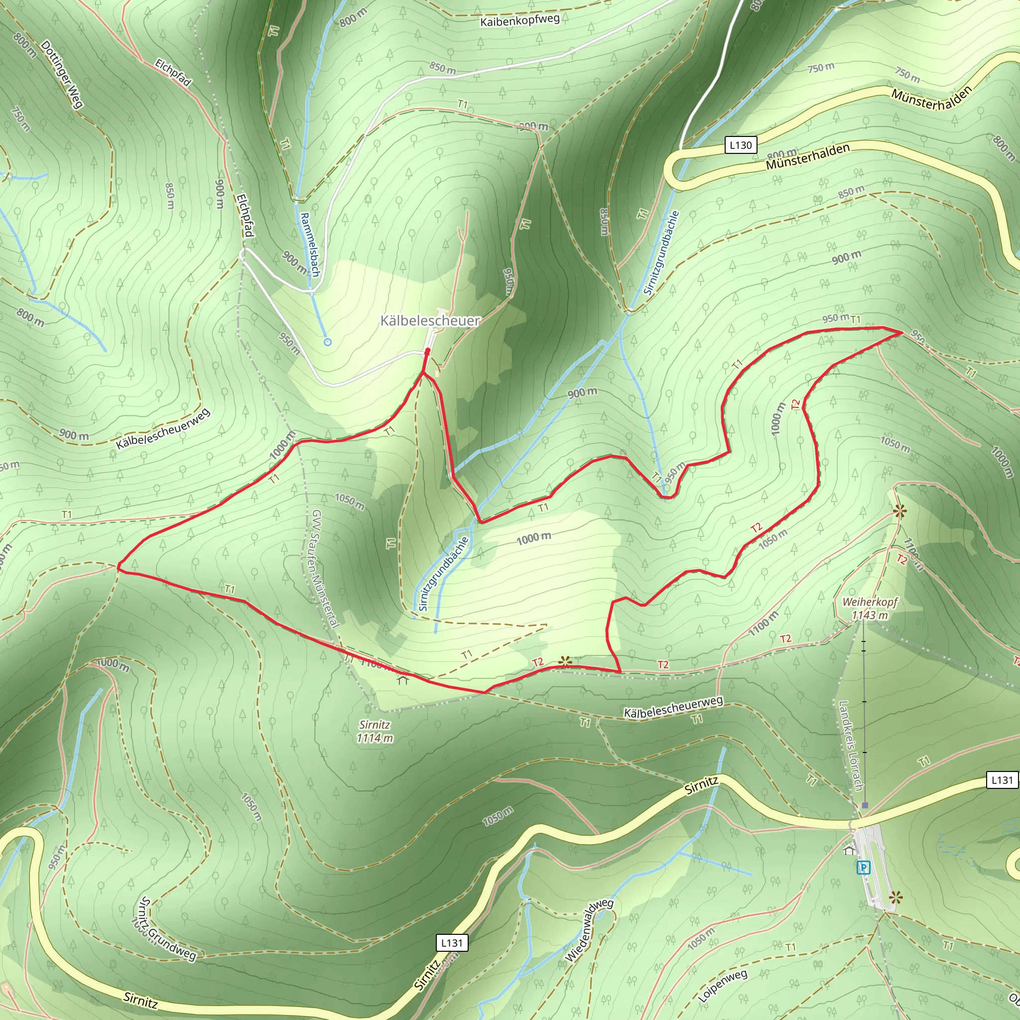 Sirnitz Loop mobile static map