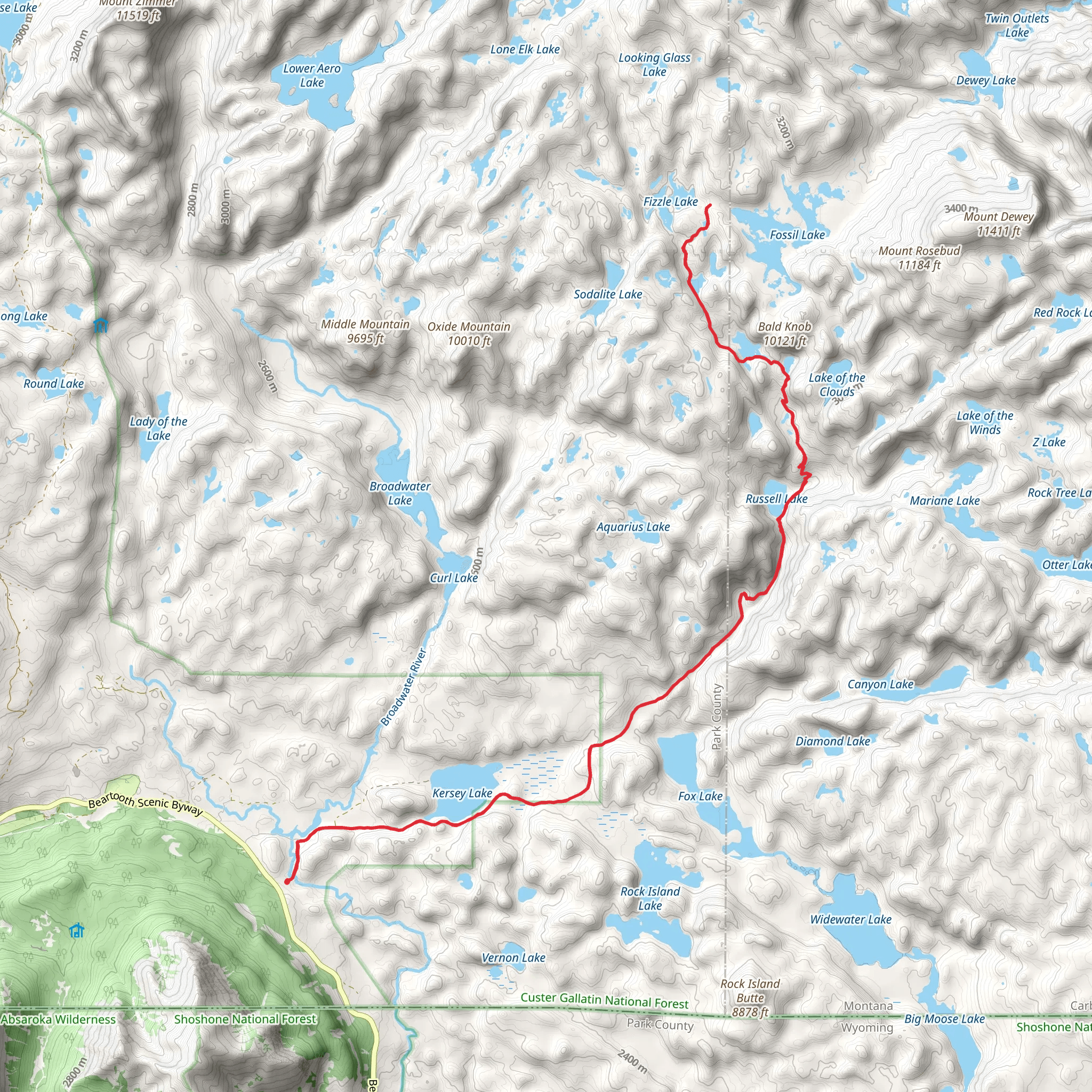 Russell Creek Trail mobile static map