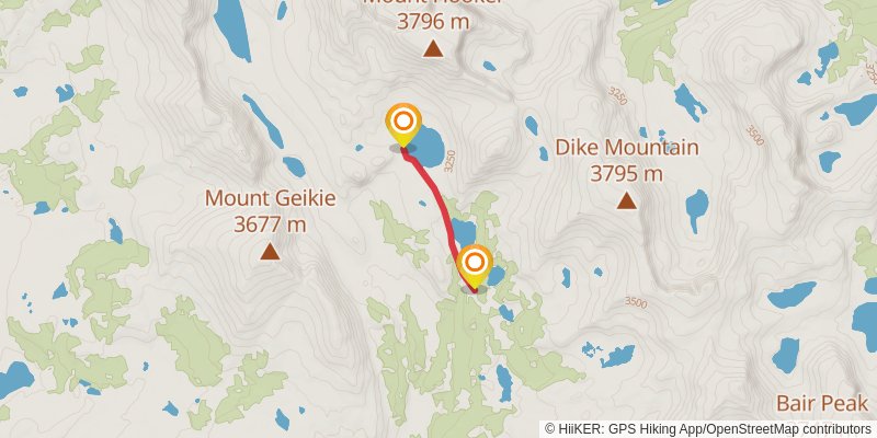 Cirque of the Towers Loop spur 3 Map