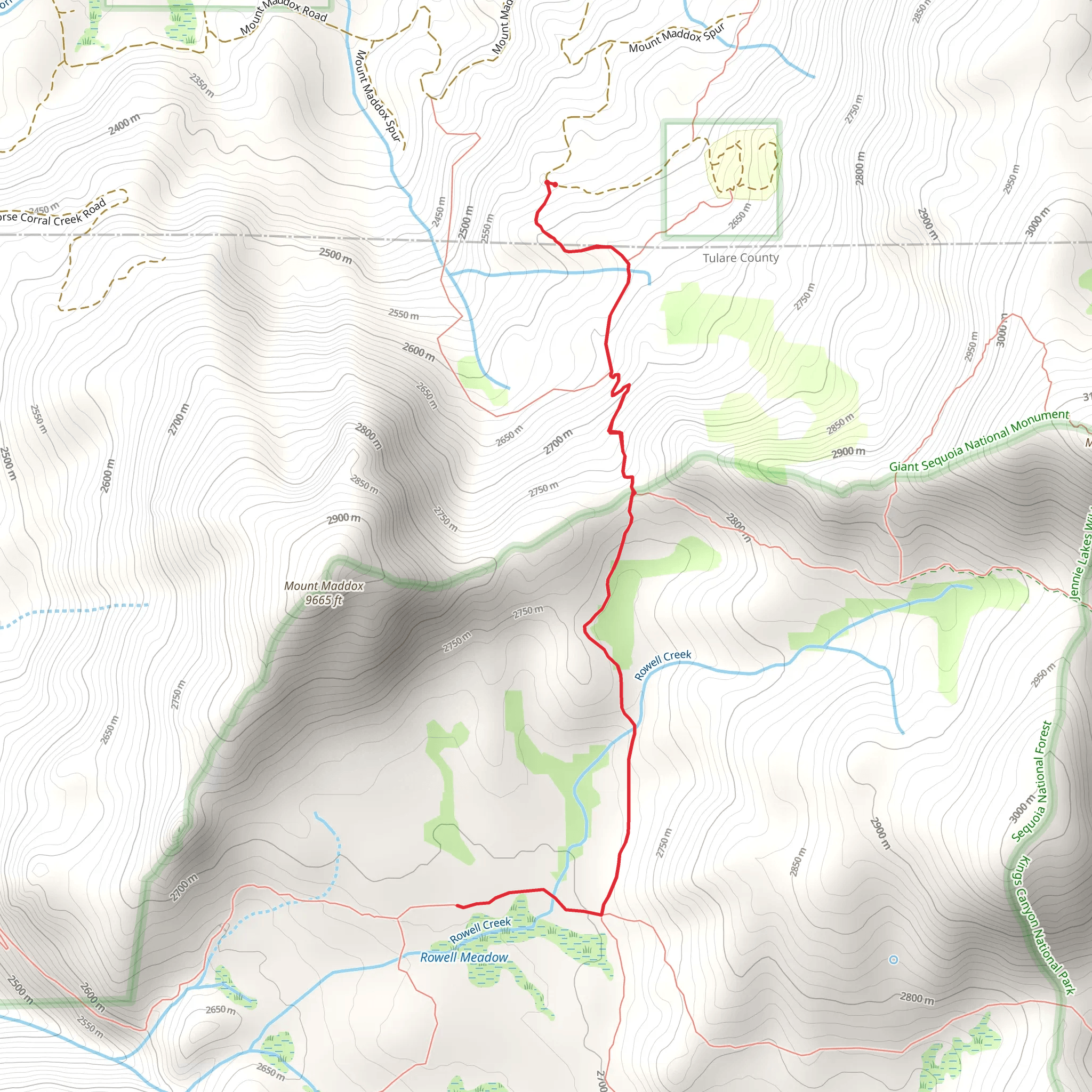 Marvin Pass Out and Back mobile static map