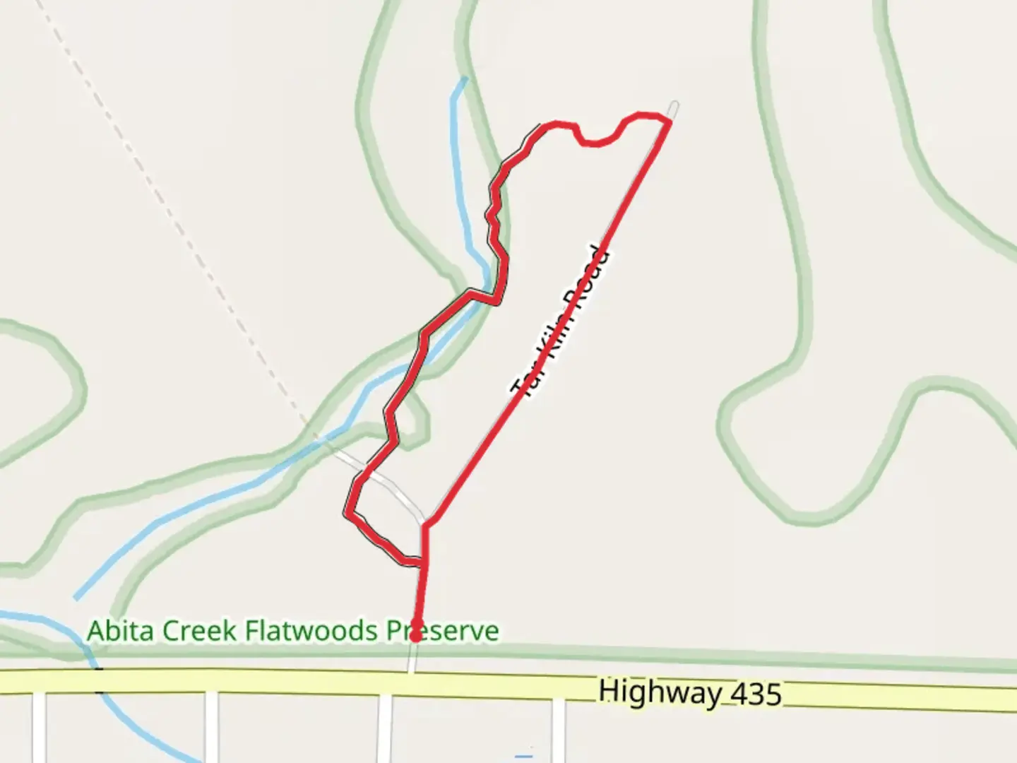 An image depicting the trail Pitcher Plant Trail and Tar Kiln Road Loop and its surrounding area.