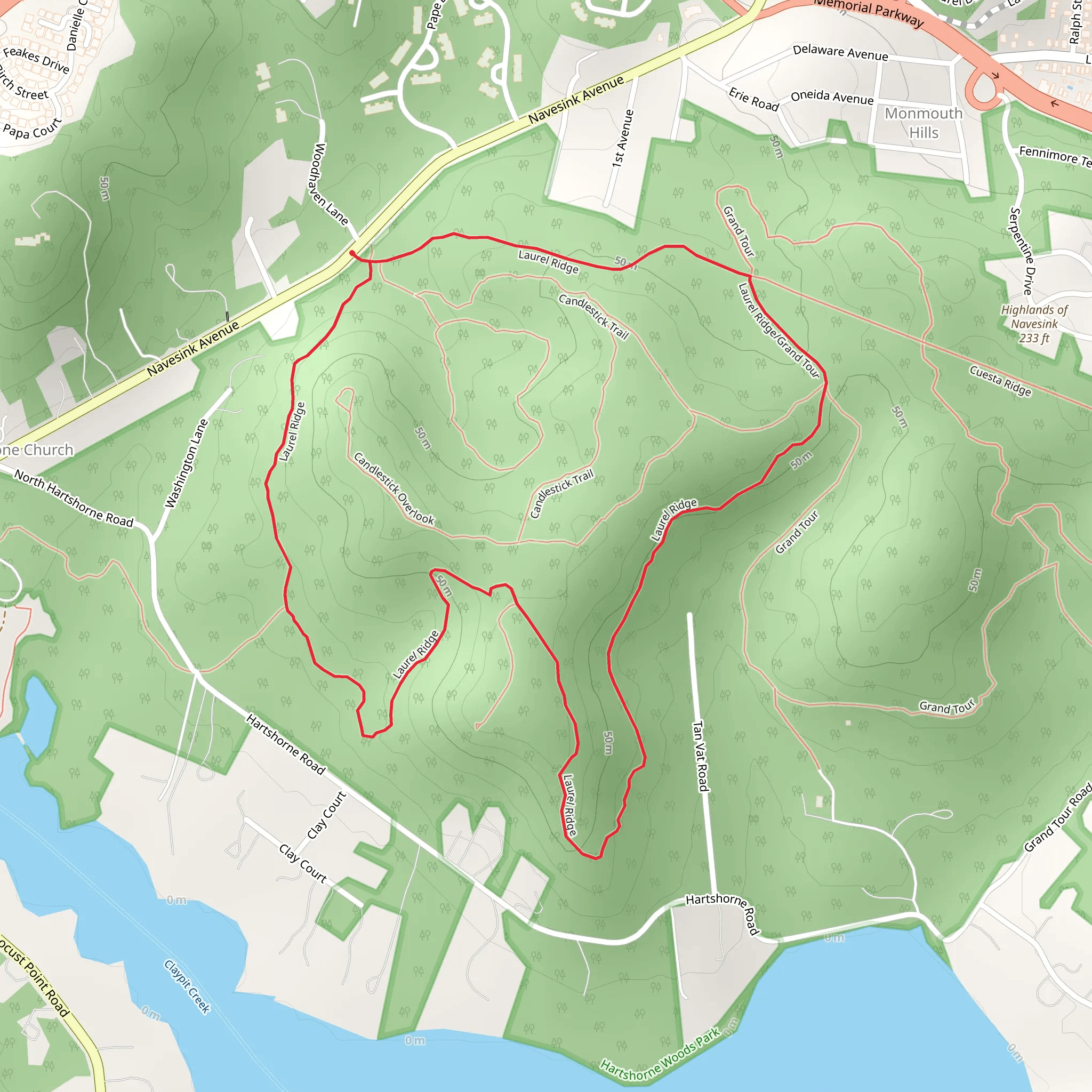 Laurel Ridge Loop Trail mobile static map