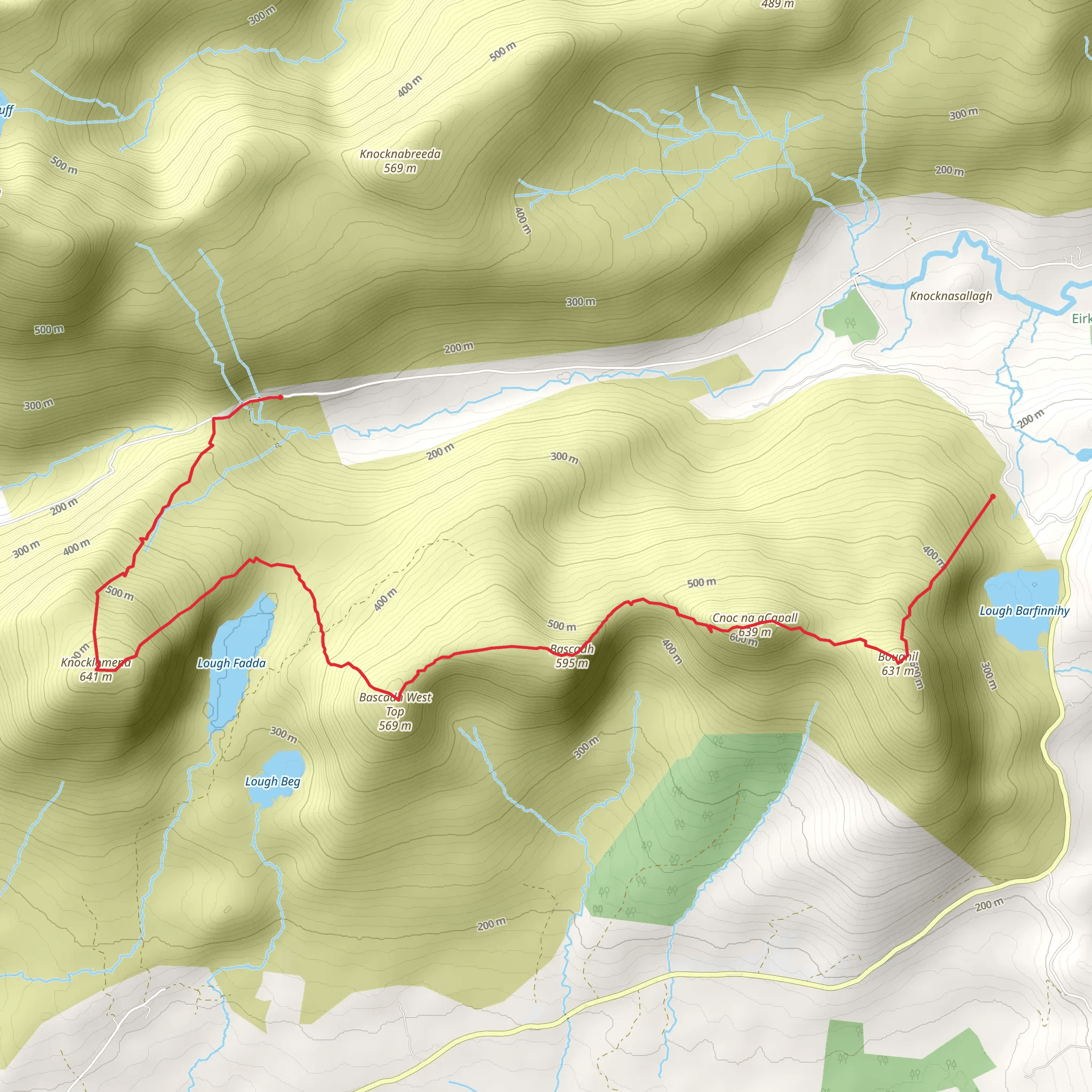 Knocklomena and Boughil via Bascadh West Top mobile static map