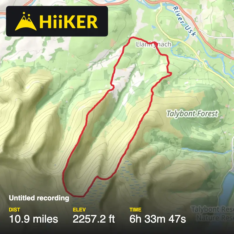 A map preview of the recording Untitled recording.