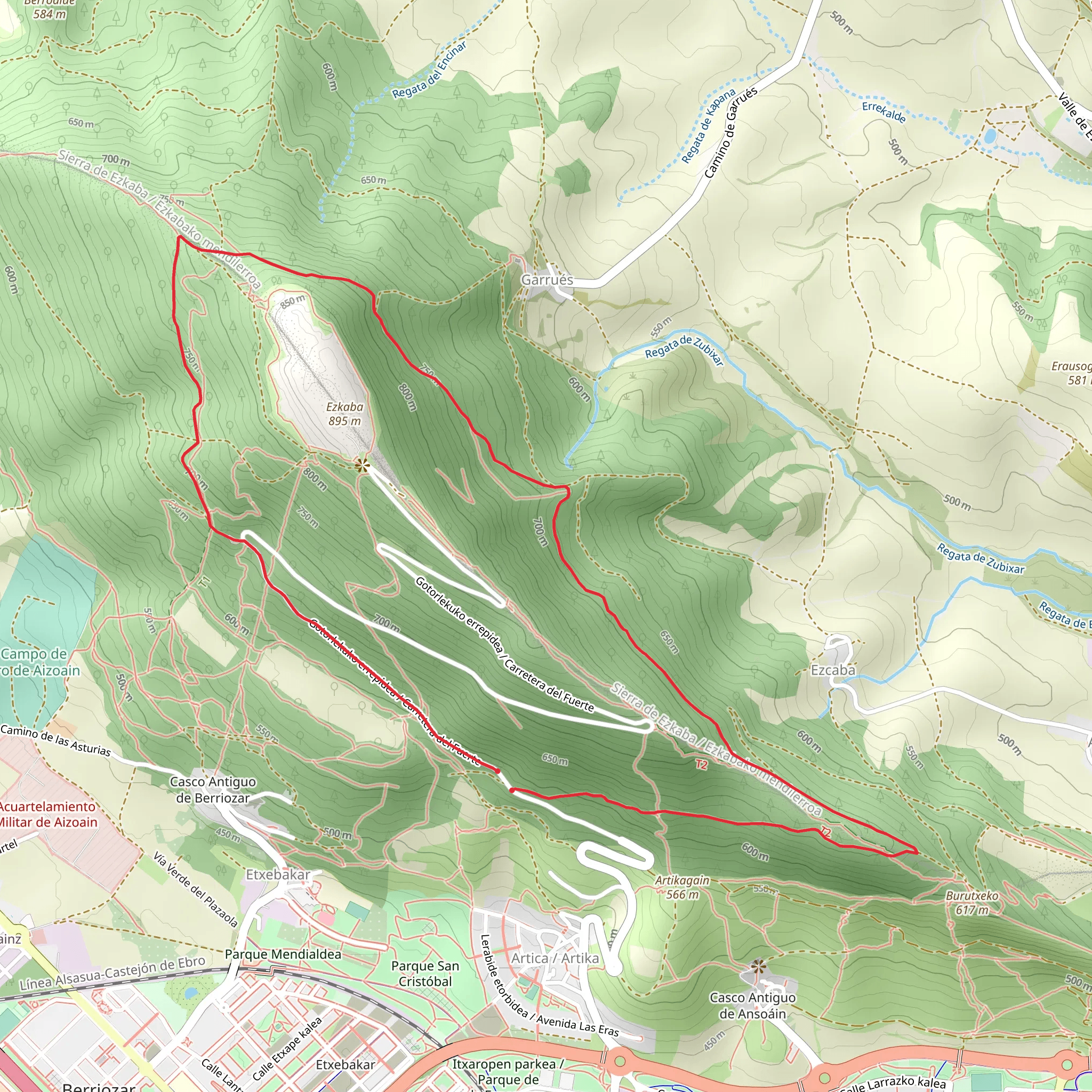 Ezkaba Circular SL NA 172 mobile static map