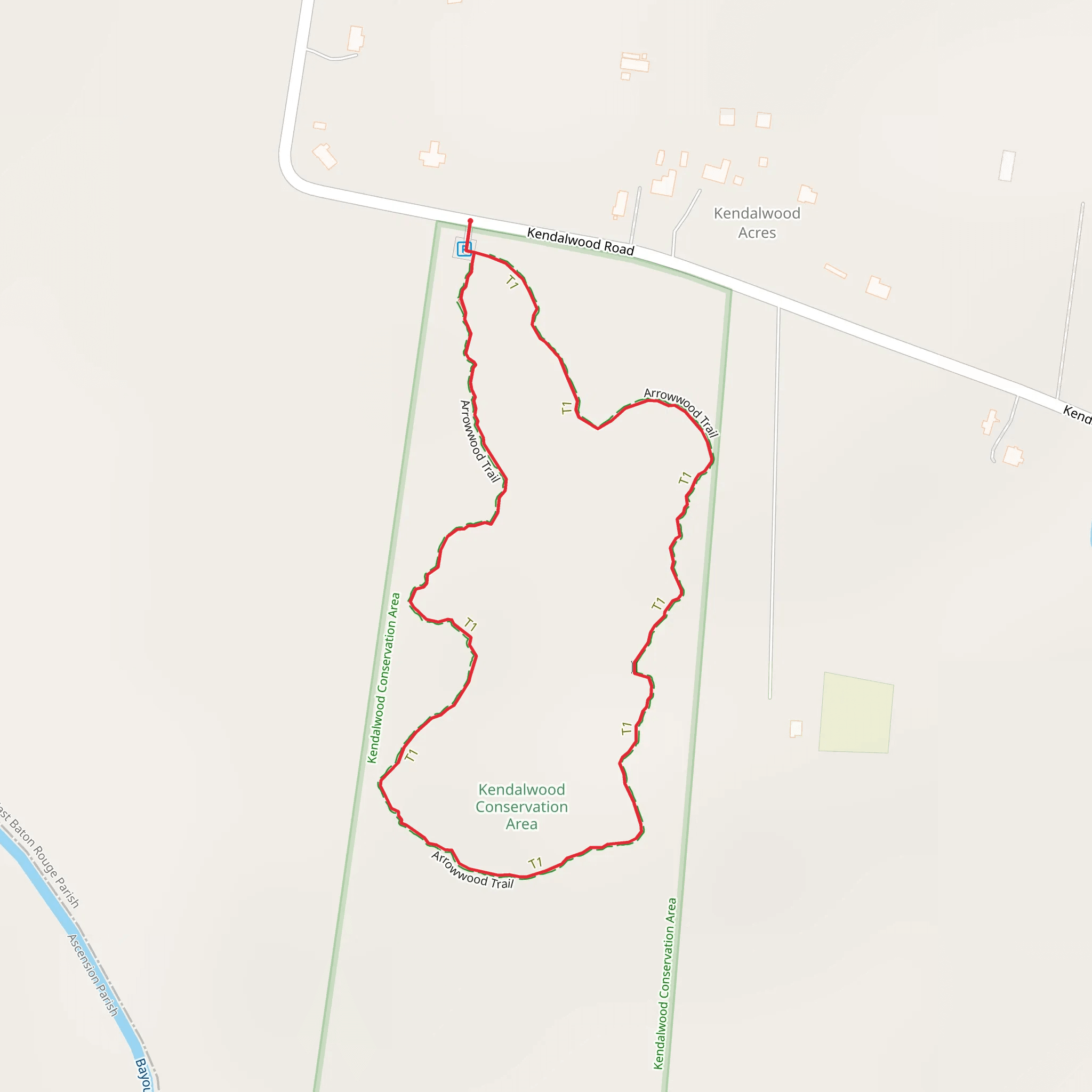 Arrowwood Loop Trail mobile static map