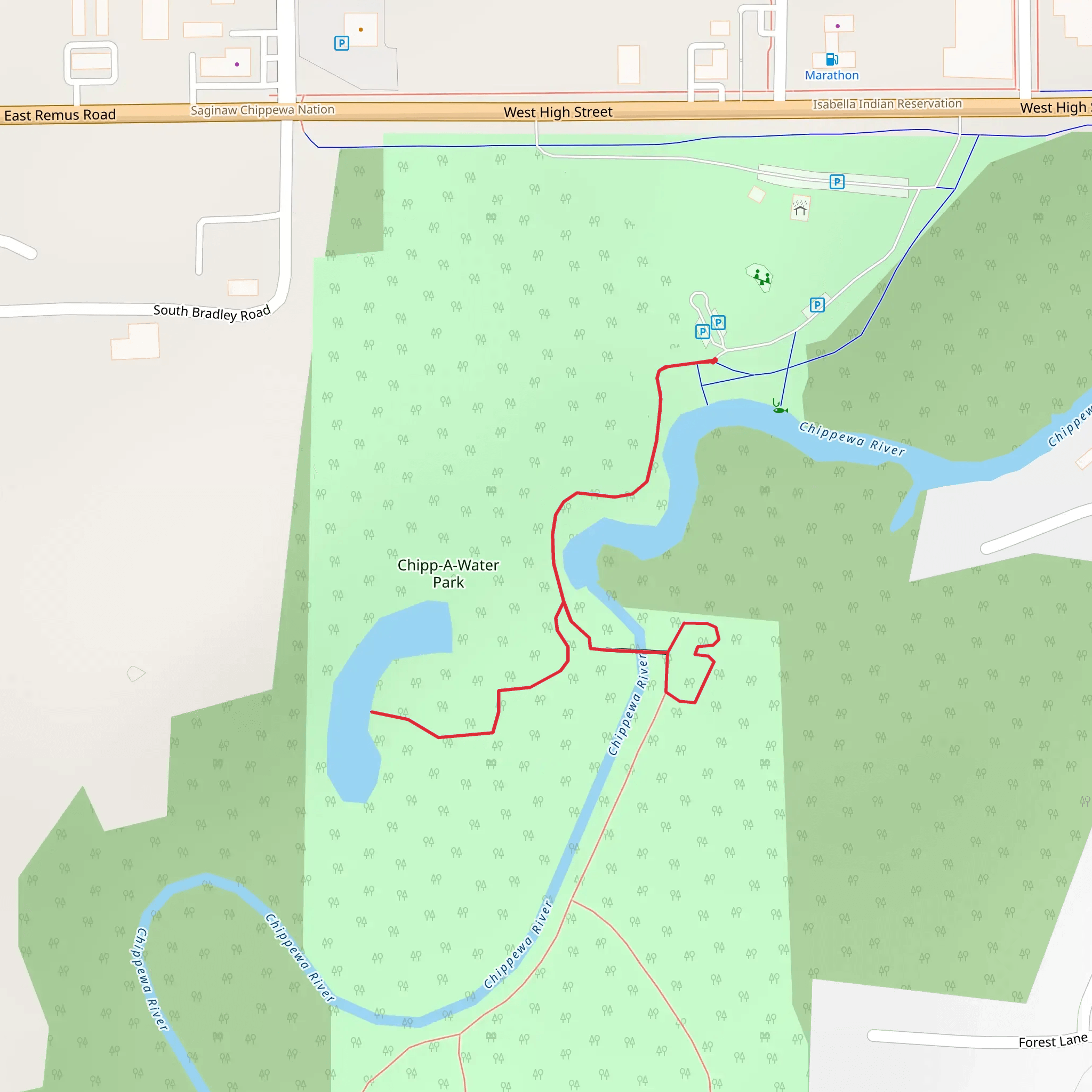 Chipp-A-Water Park Walk mobile static map
