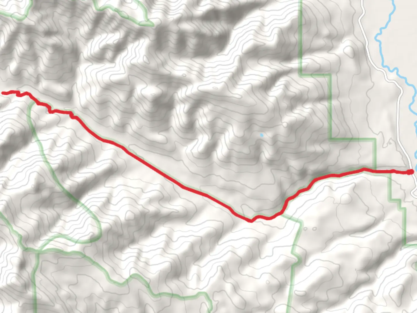 An image depicting the trail Mosquito Creek Road and its surrounding area.