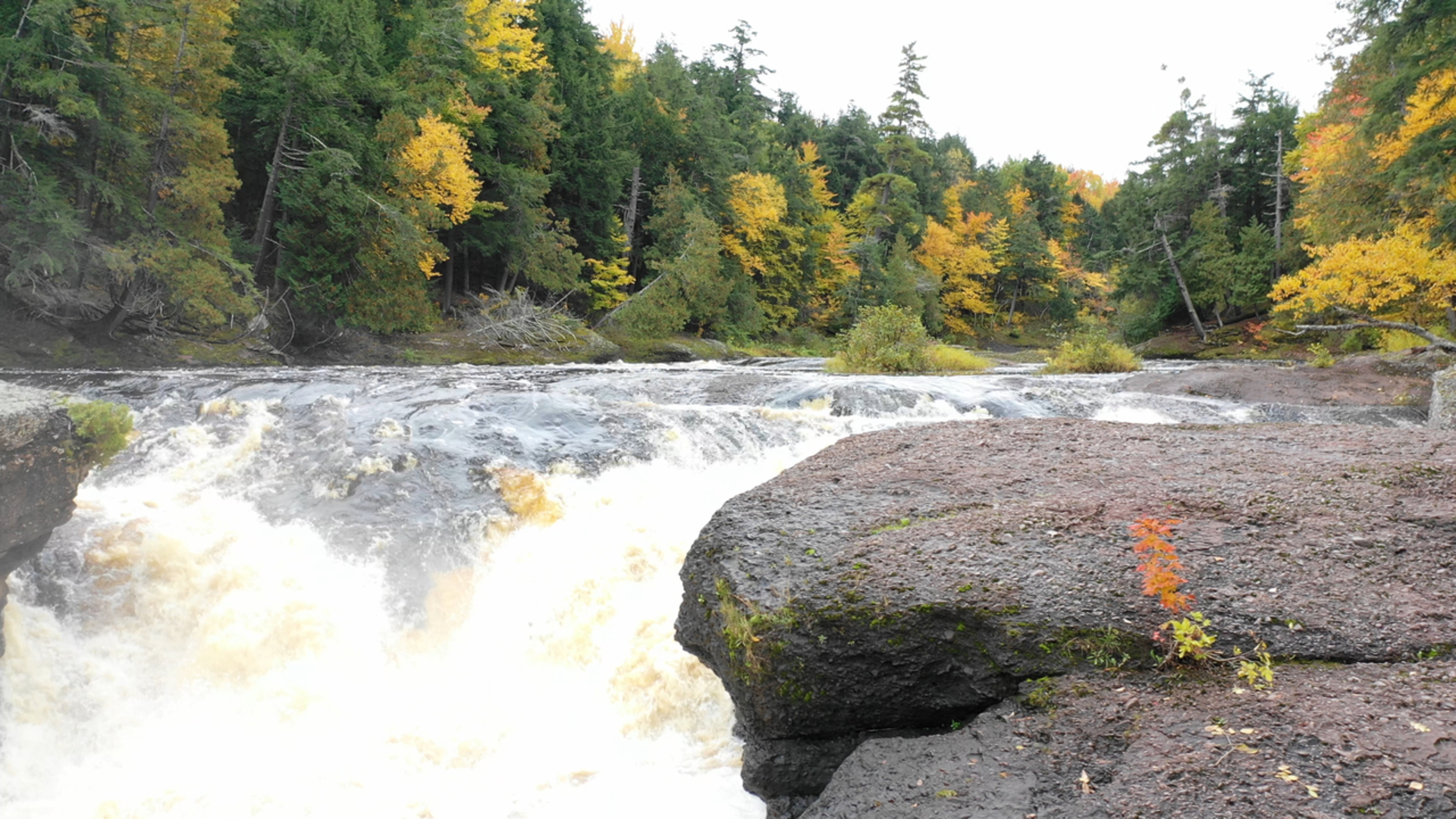 An image depicting the trail Sandstone Falls Trail and its surrounding area.