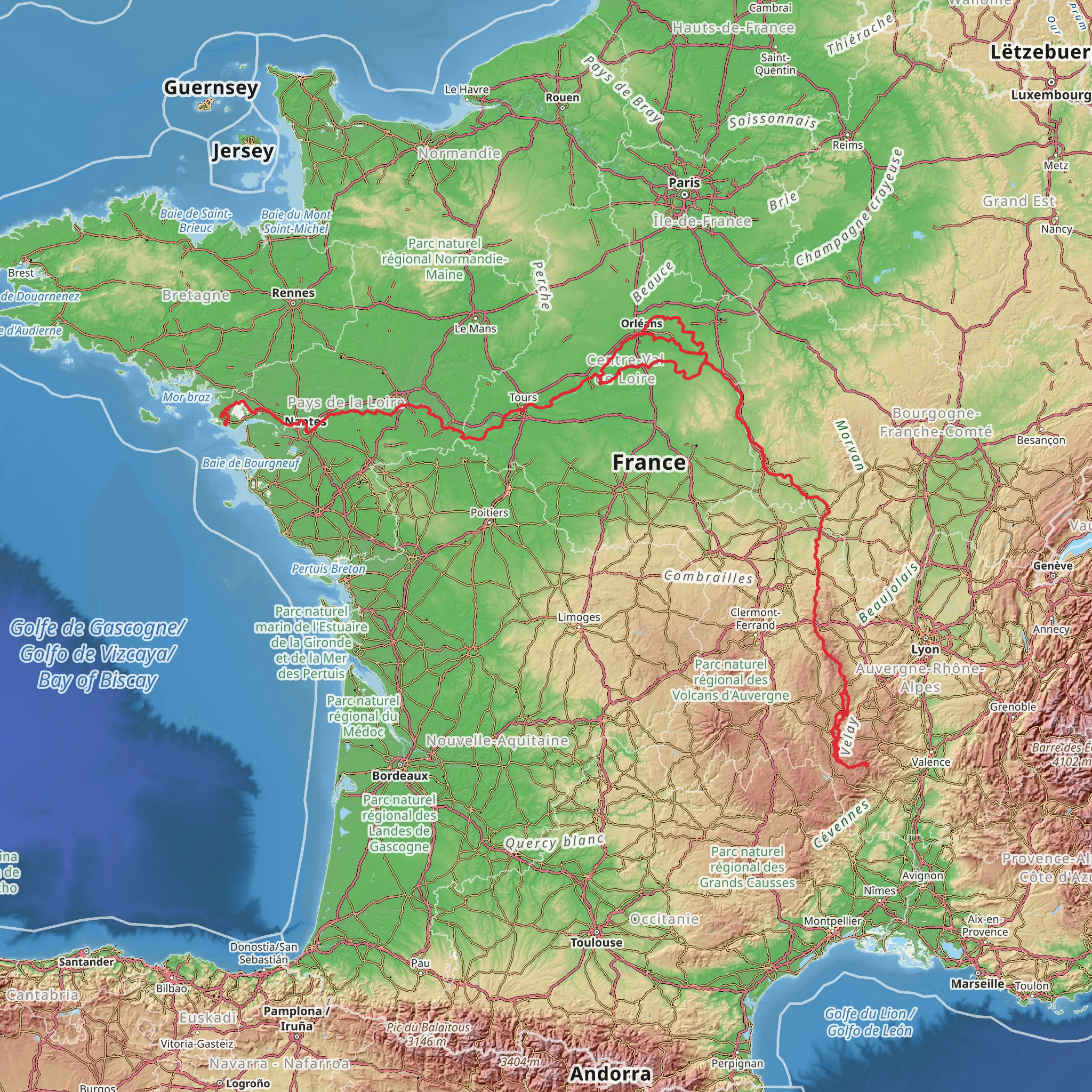 GR 3 - Vallee De La Loire mobile static map