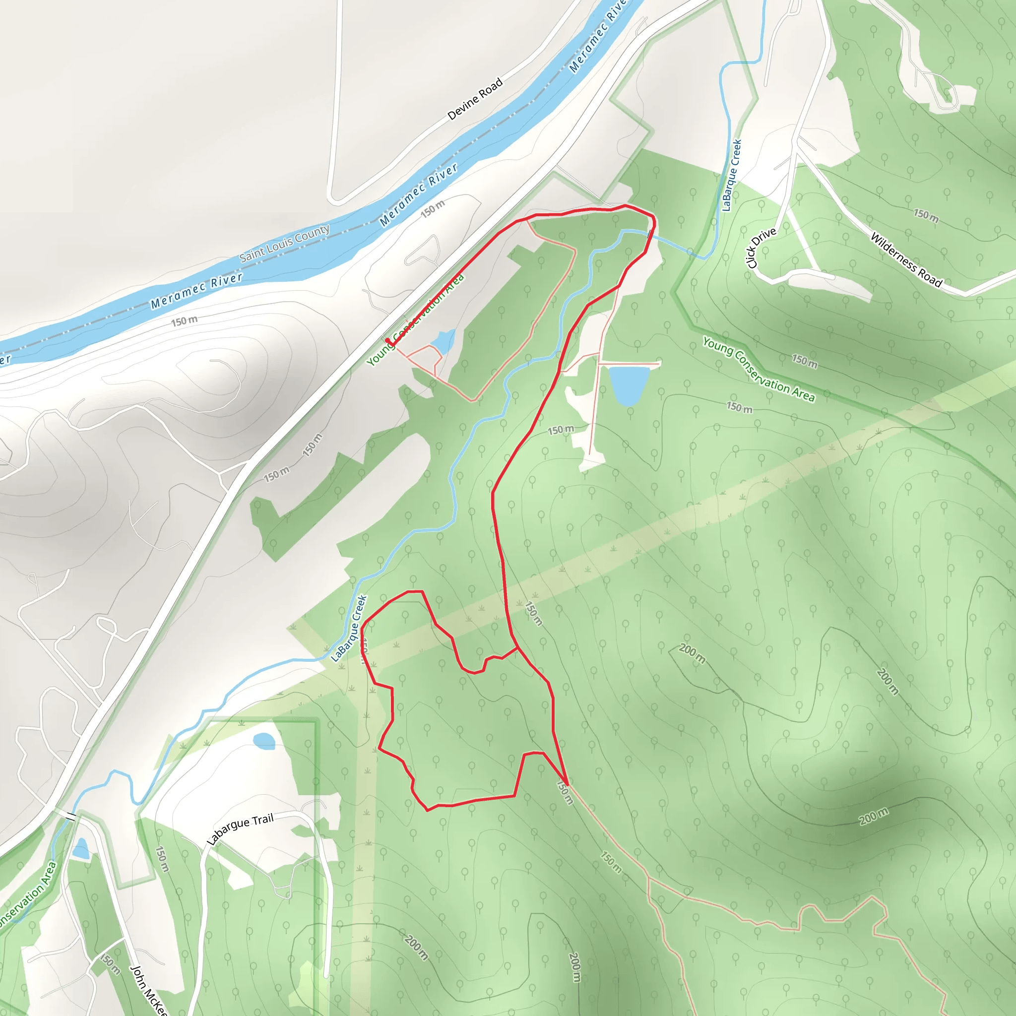 LaBarque Creek Loop mobile static map
