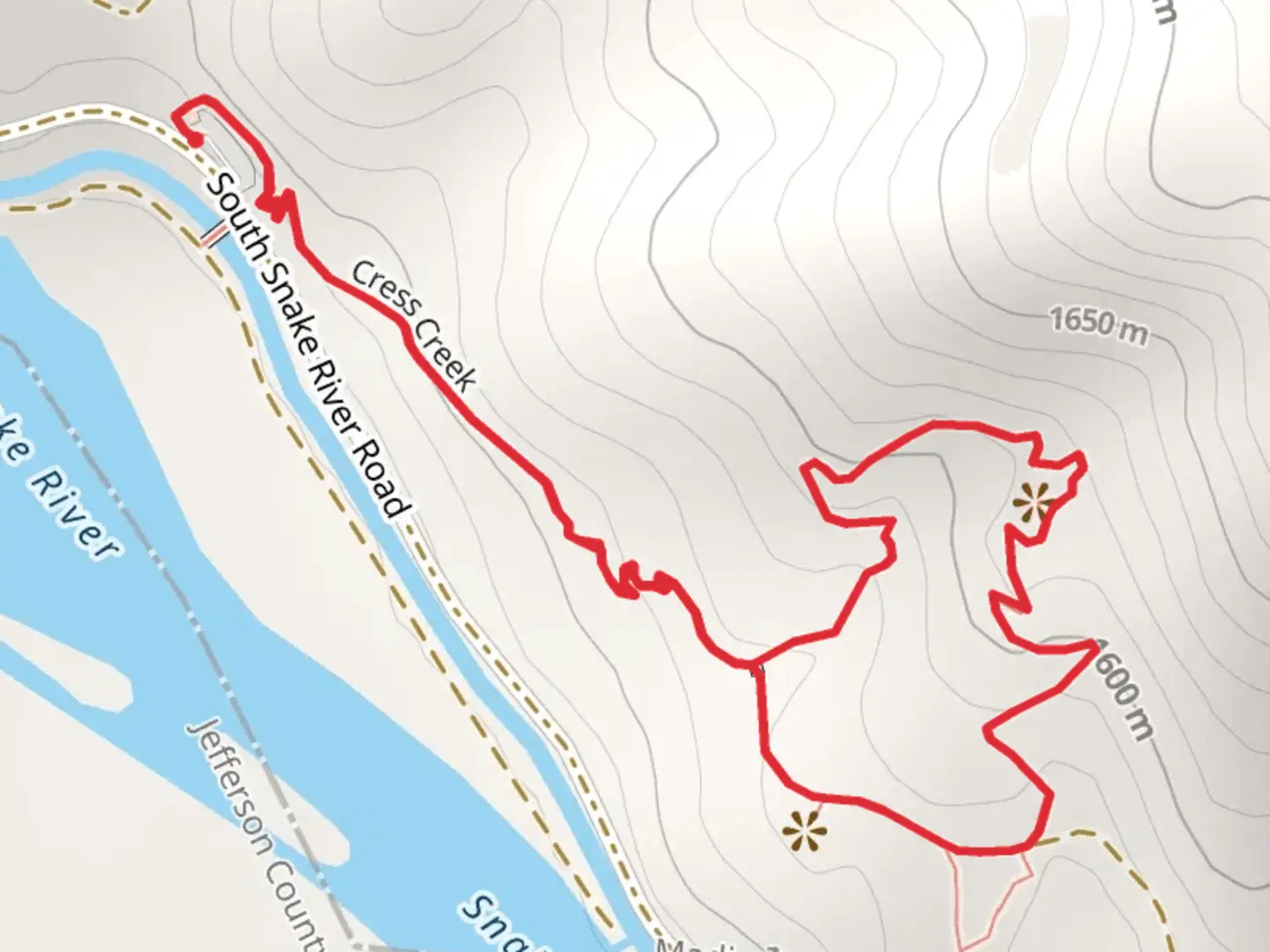 An image depicting the trail Cress Creek Nature Loop Trail and its surrounding area.