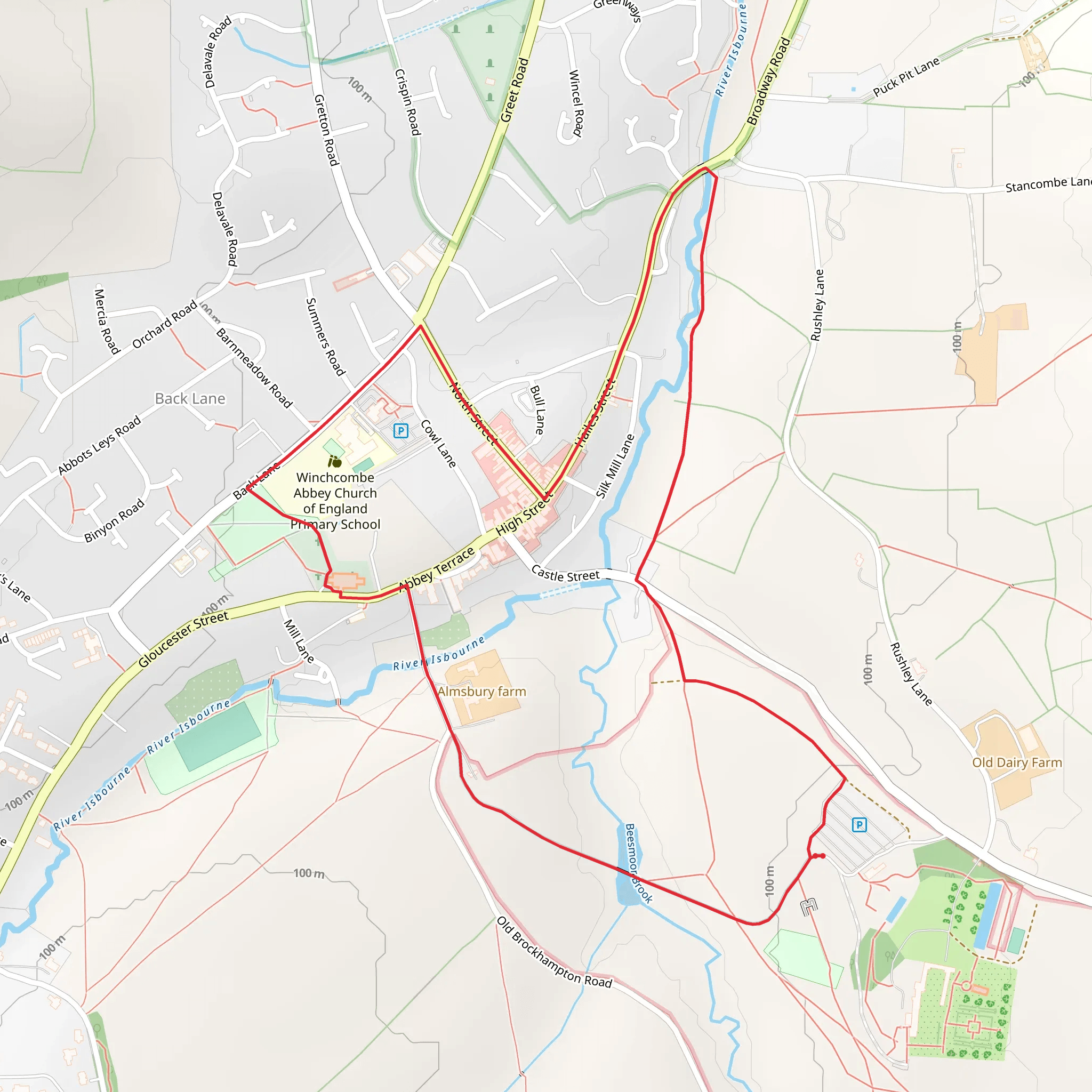 Winchcombe Walk mobile static map