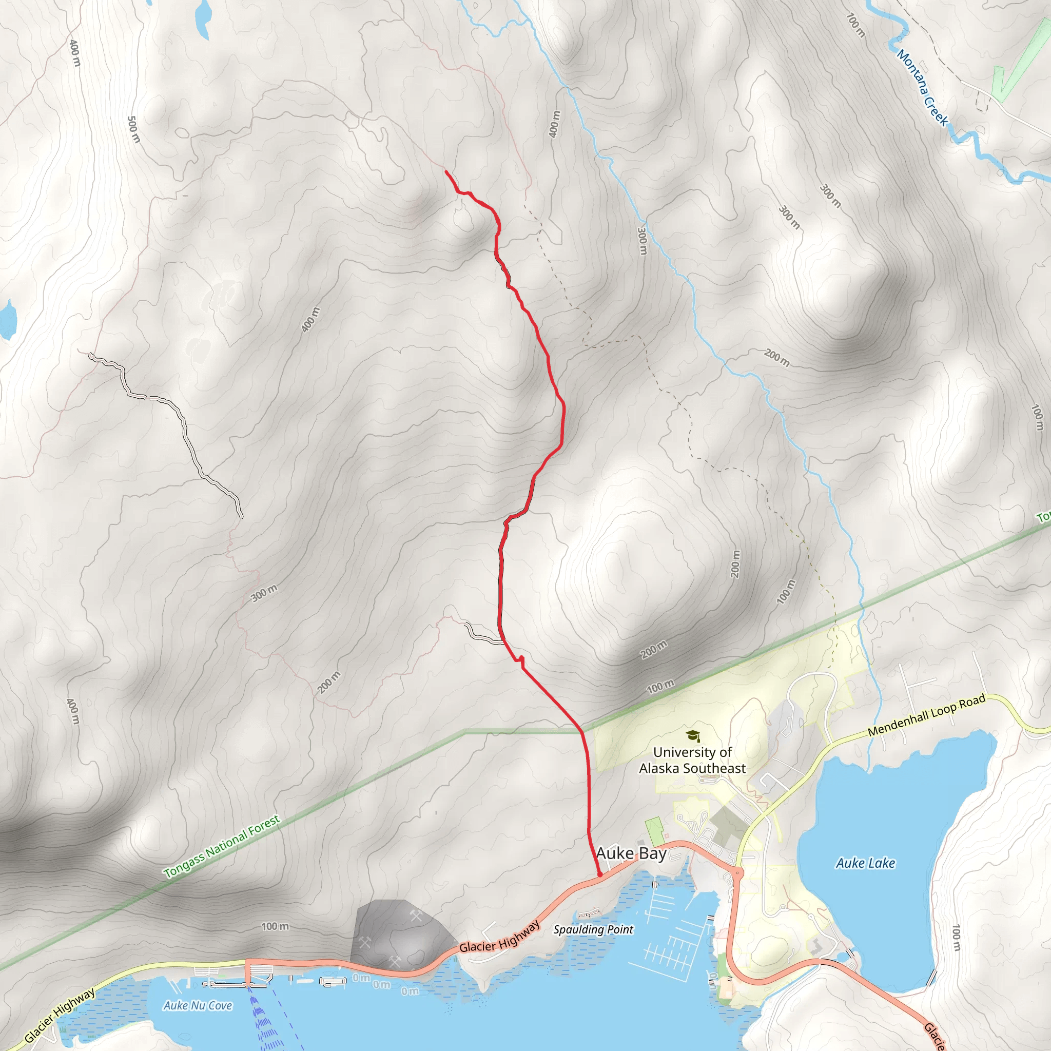 Spaulding Meadows Trail - Auke Bay mobile static map