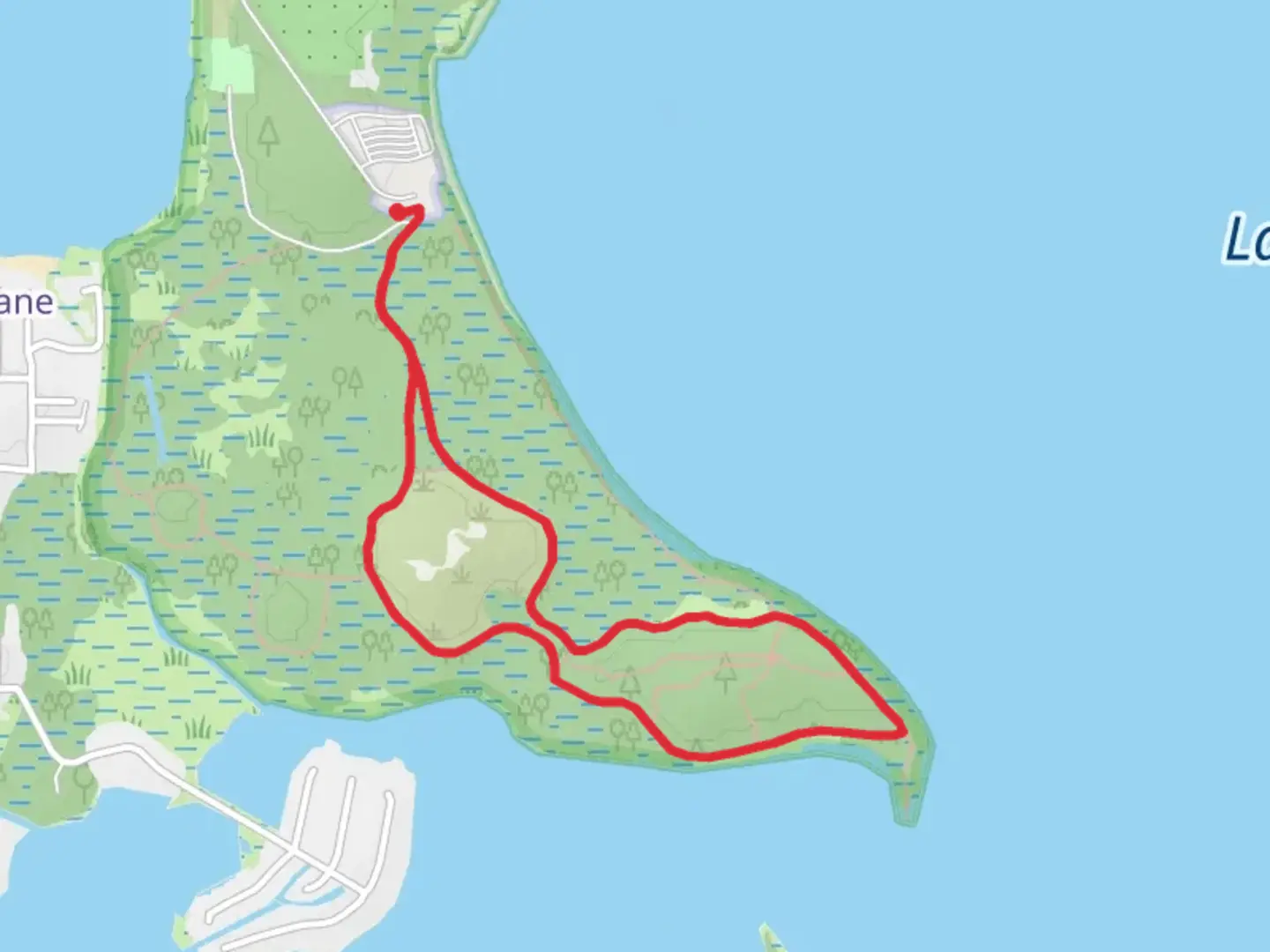 An image depicting the trail Foxtrot Loop and its surrounding area.
