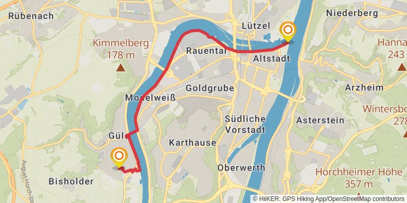 Moselsteig stage 23 Map