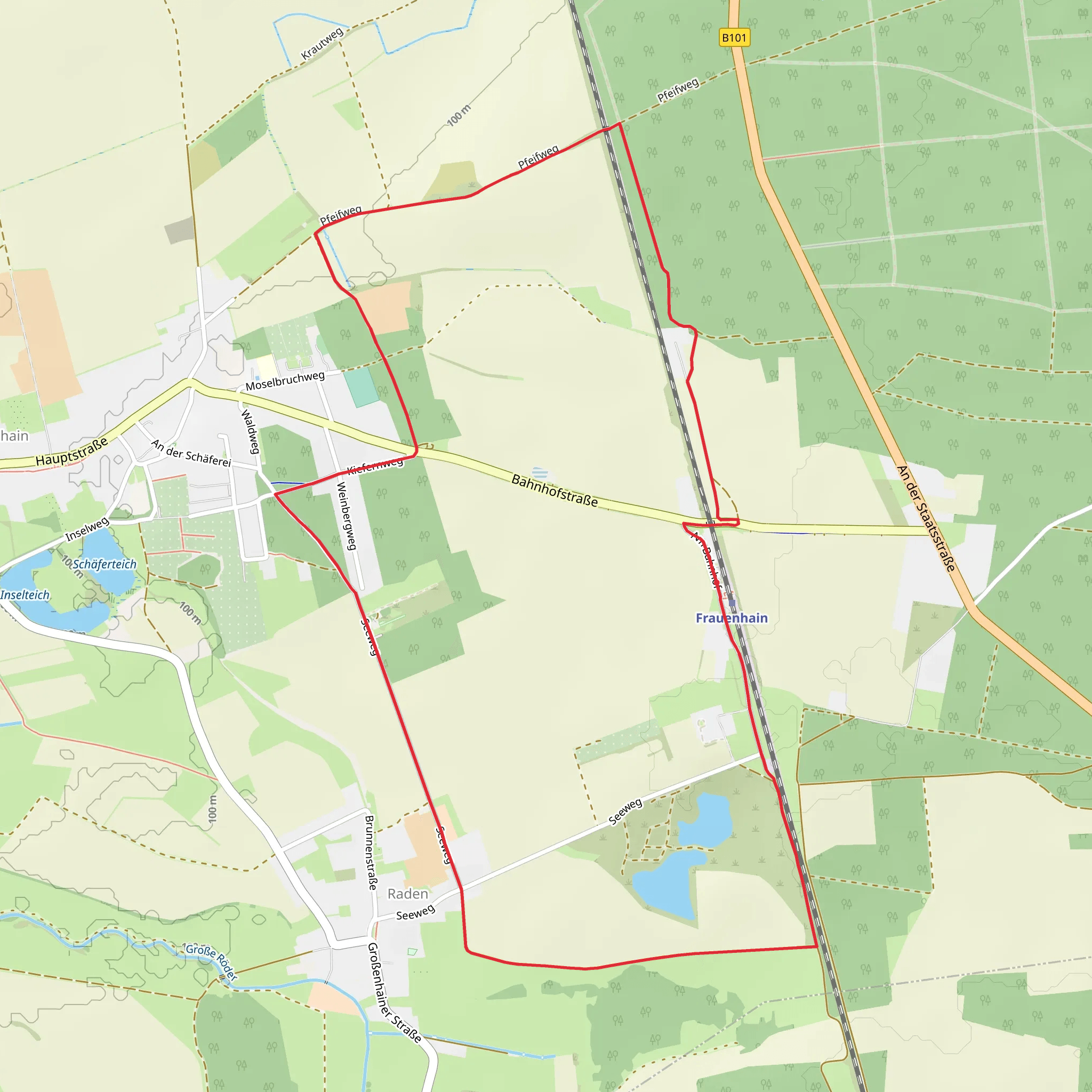 Frauenhain Loop mobile static map
