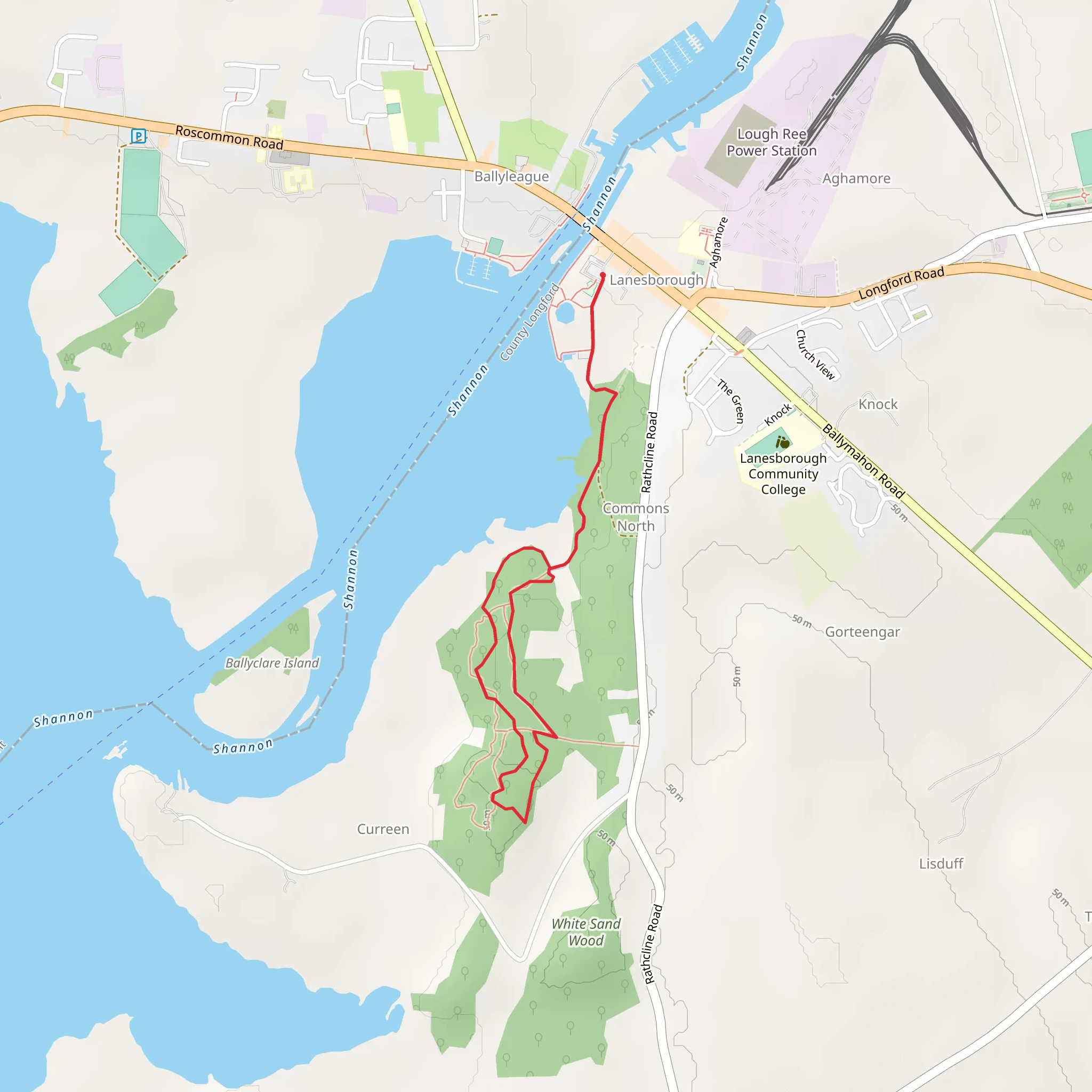 Commons North - Woodland Walk mobile static map