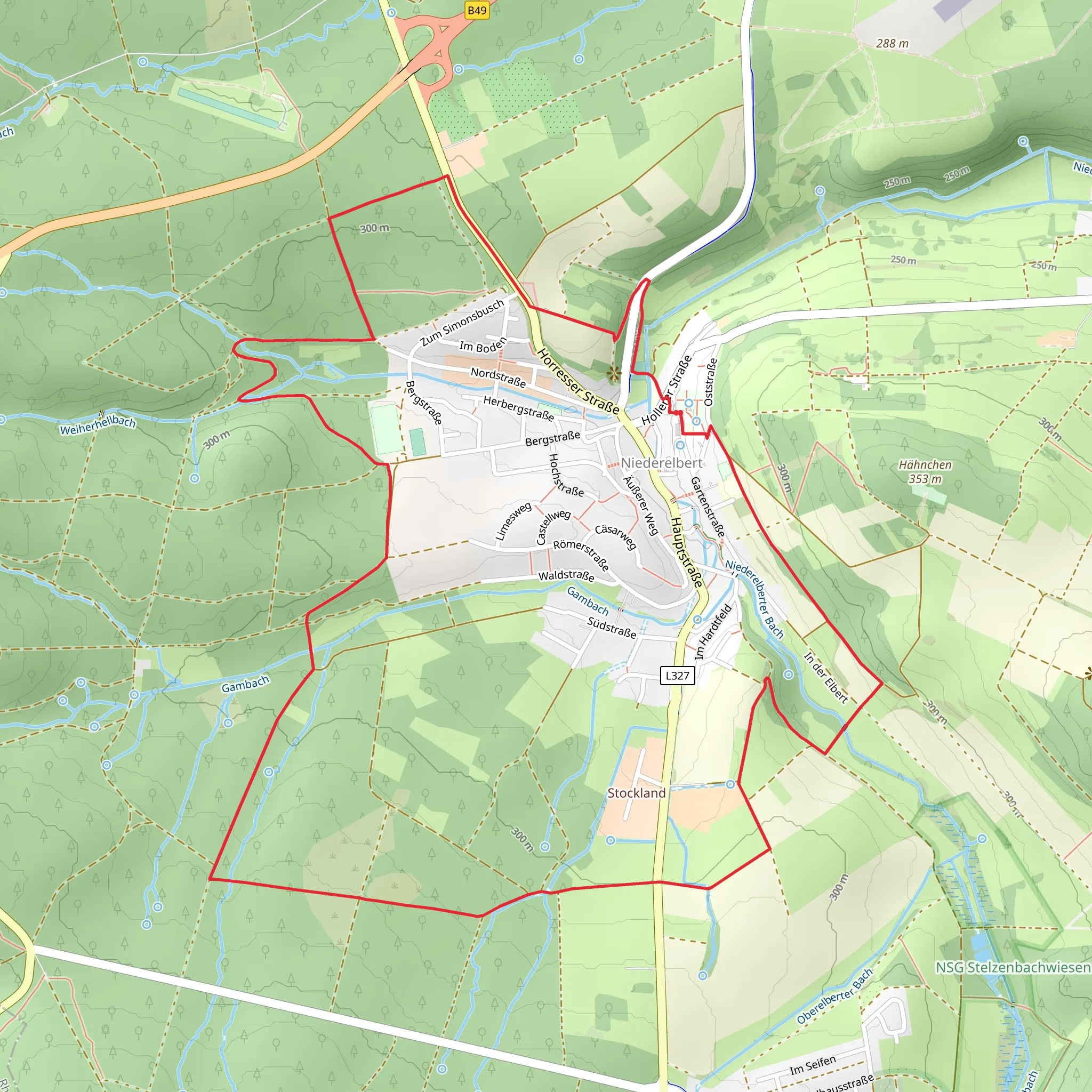Gickelsweg Niederelbert Loop mobile static map