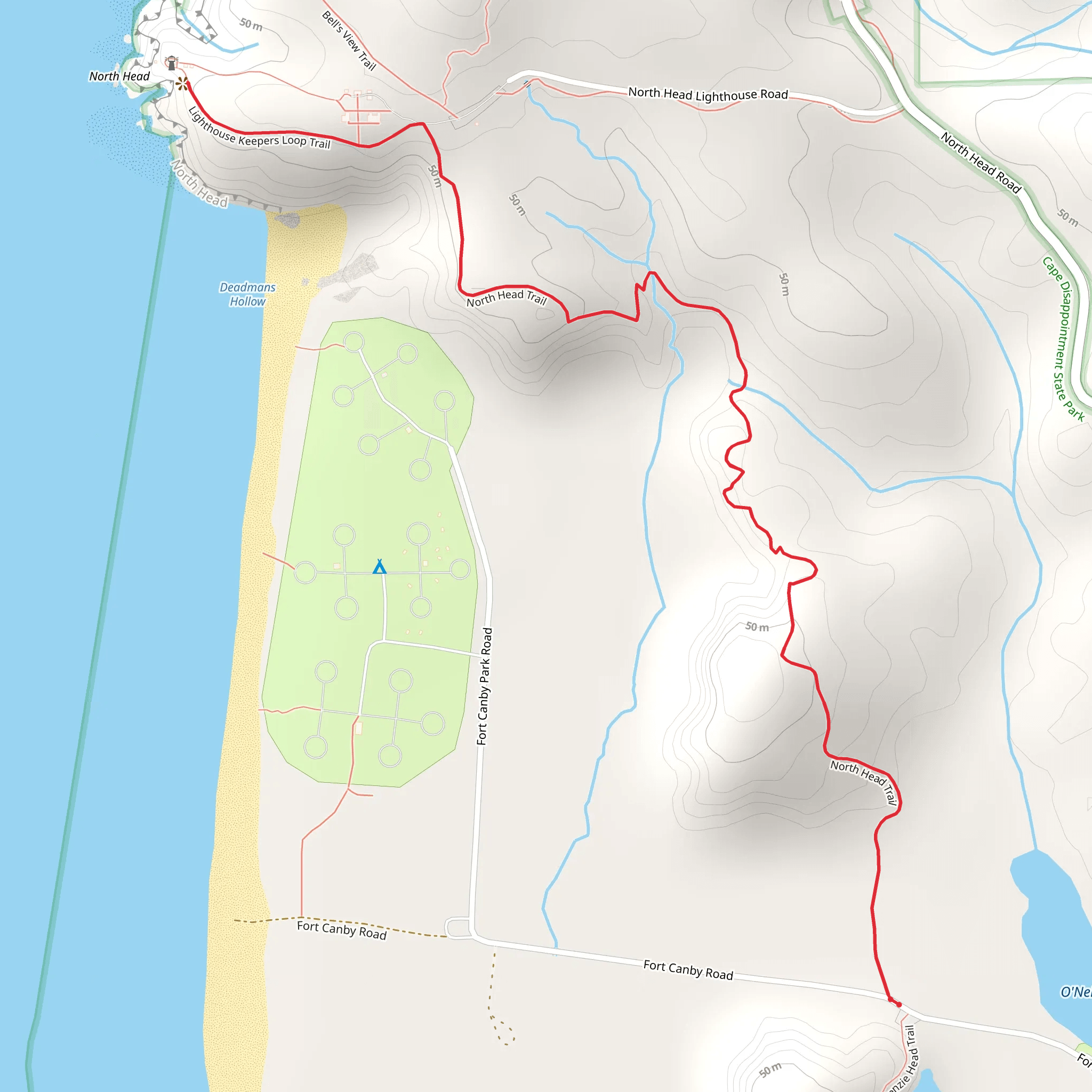 North Head Trail mobile static map