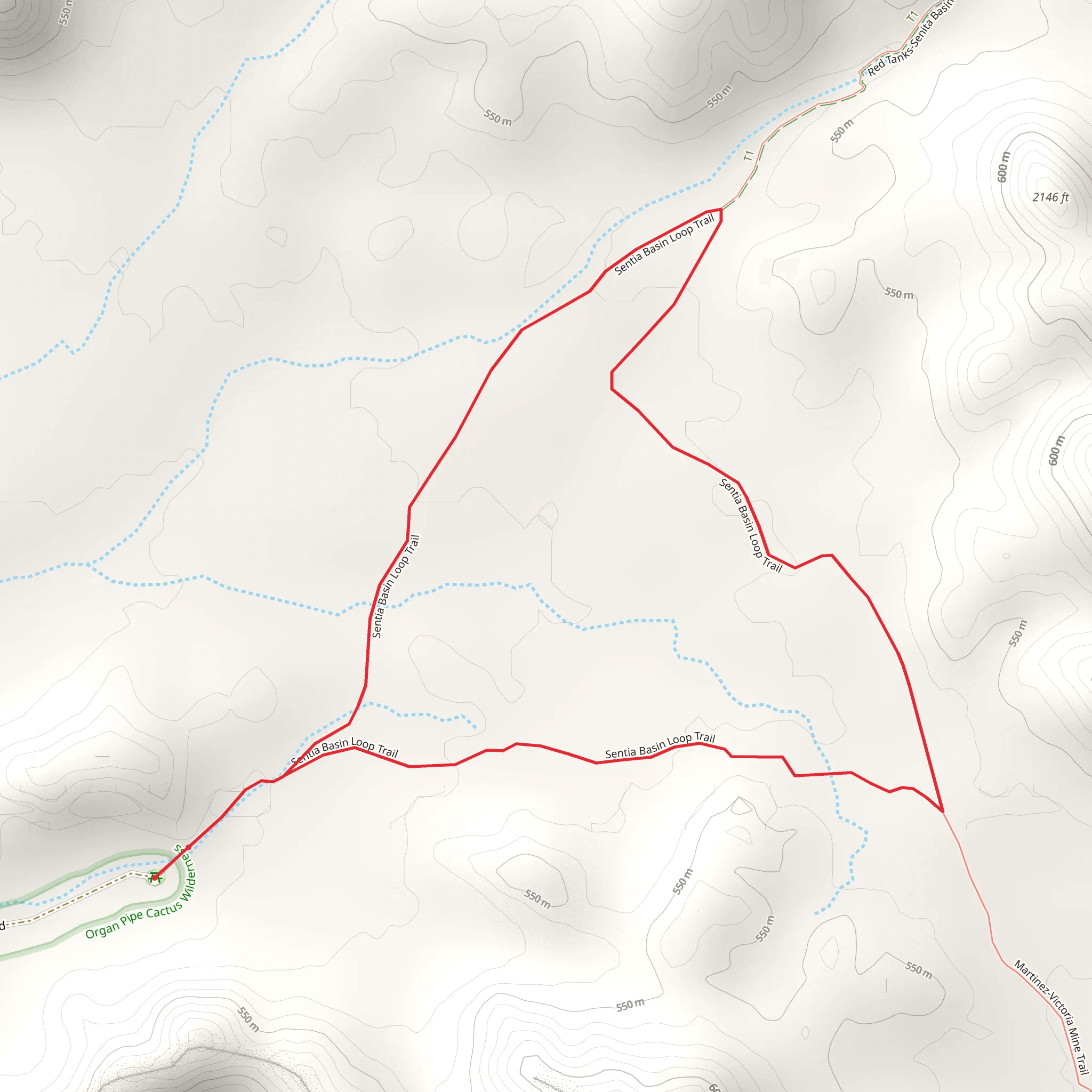 Senita Basin Loop Trail mobile static map
