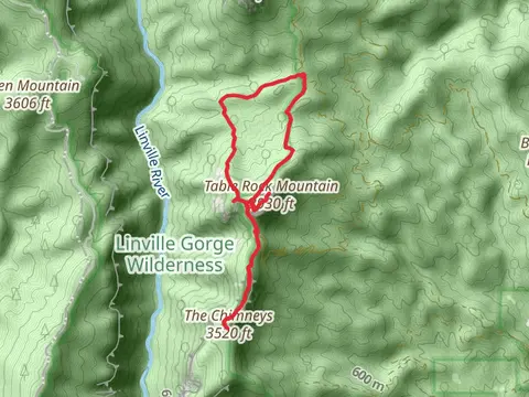 Spence Ridge, The Chimneys, Table Rock Mountain and Tab Rock Gap Loop Trail