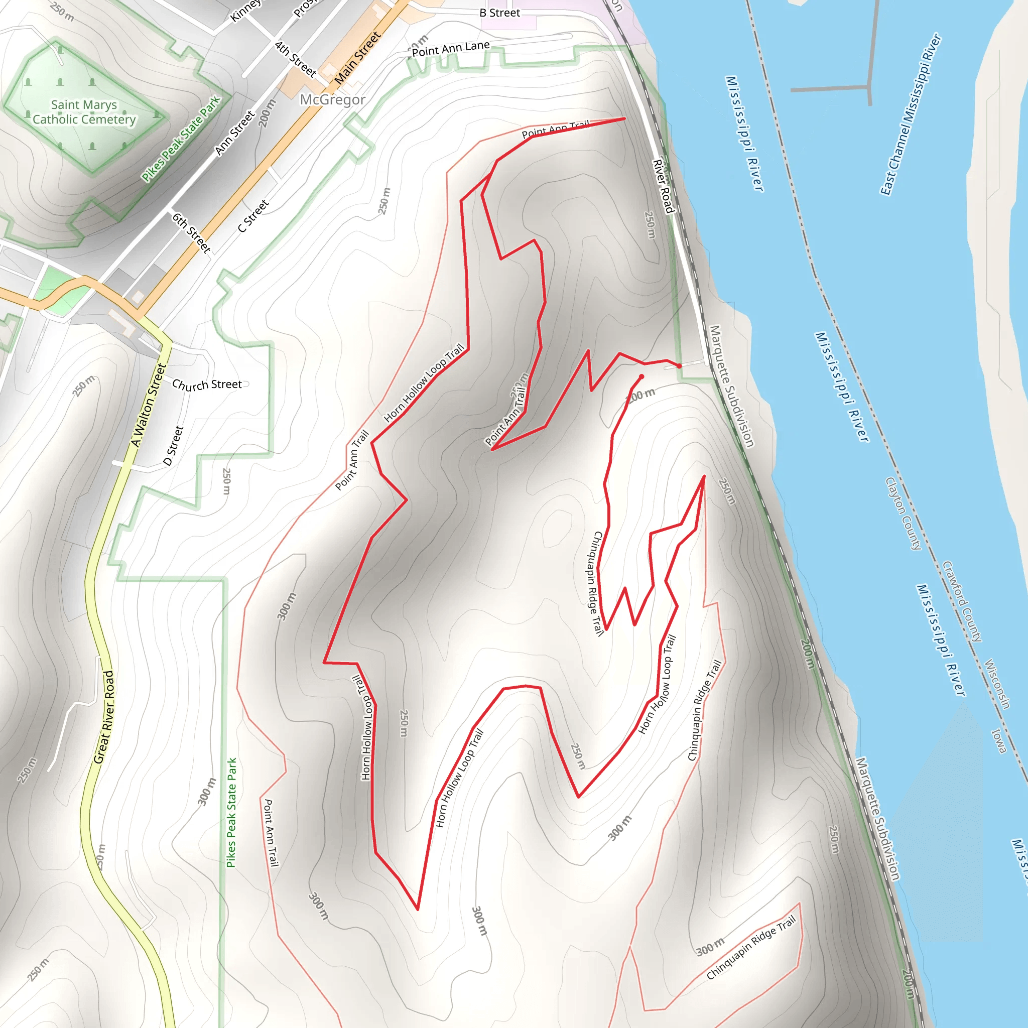 Point Ann and Horn Hollow Loop Trail mobile static map