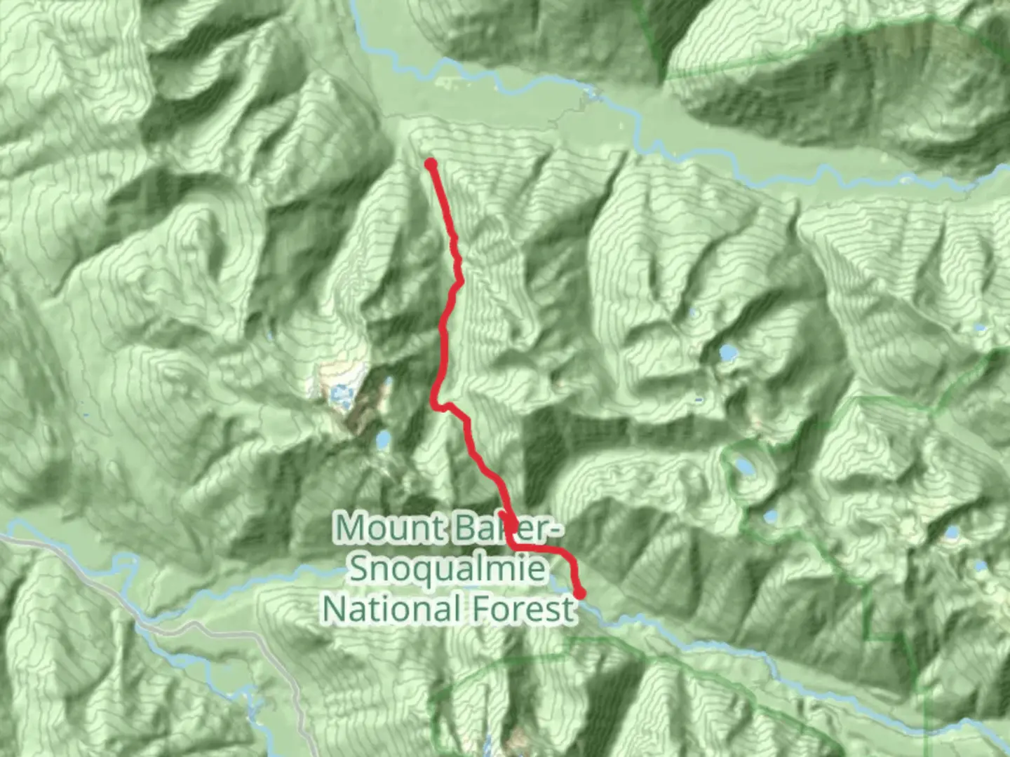 An image depicting the trail Straight Creek Road and its surrounding area.
