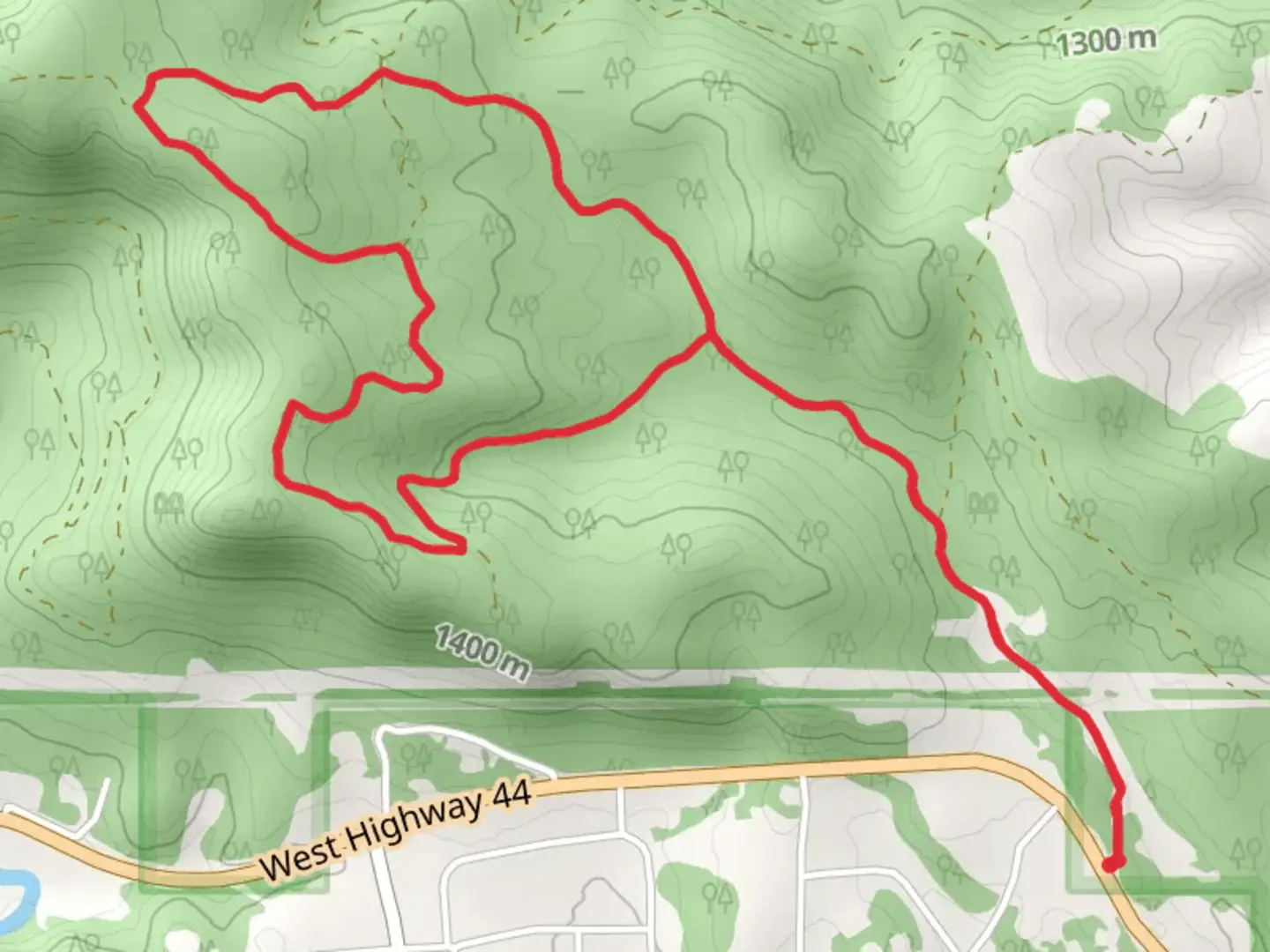 An image depicting the trail Shanks Gulch Branch Loop and its surrounding area.