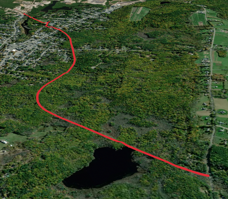 Sanford-Springvale Rail Trail from Deering Pond