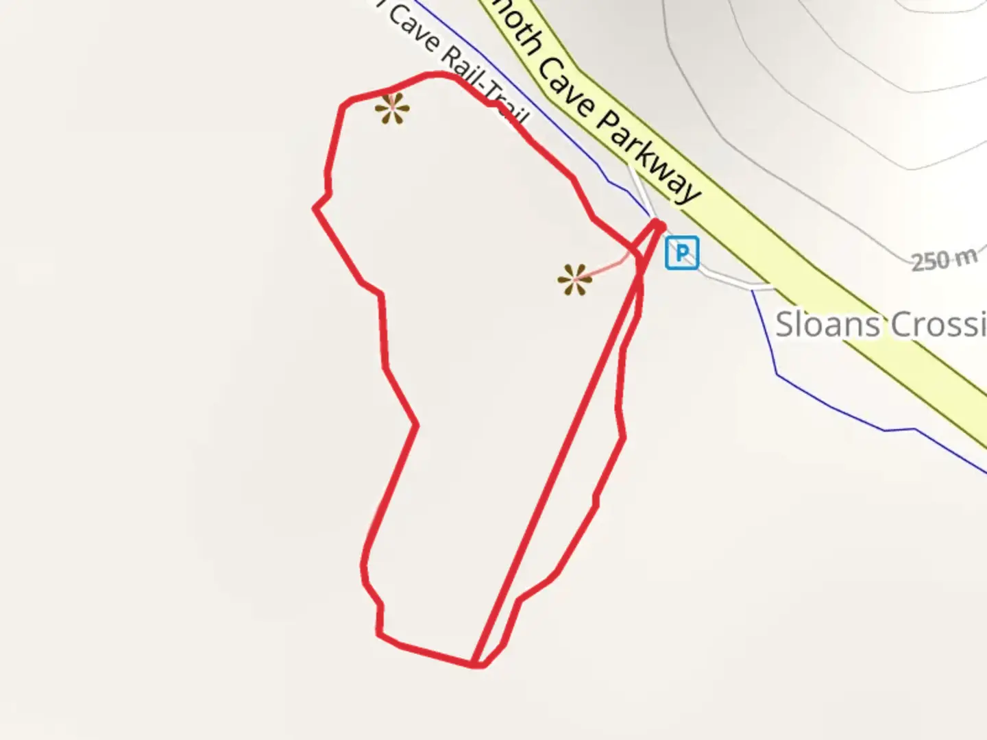 An image depicting the trail Sloans Crossing Pond Walk Loop and its surrounding area.