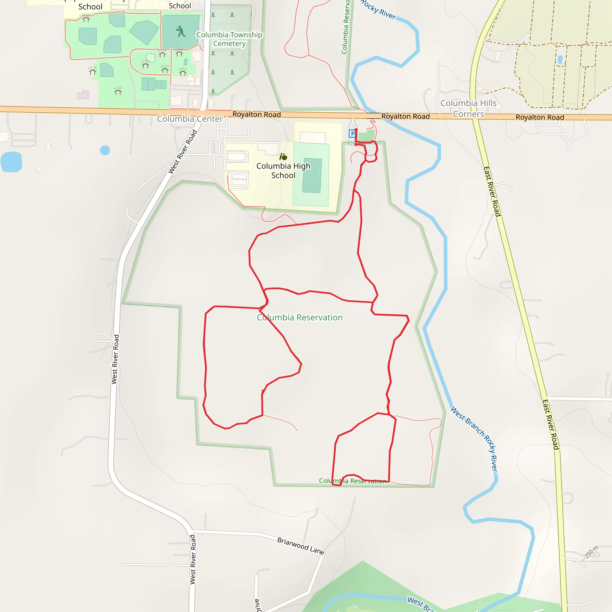 Columbia Reservation Loop mobile static map